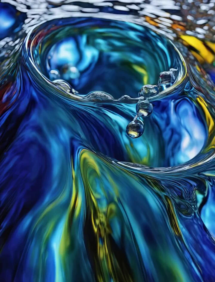 “Iridescent Vortex” reveals a swirling dance of vibrant blues and luminous yellows https://t.co/6bUsS4puIh