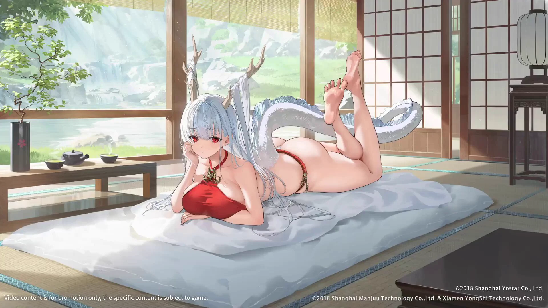 【Preview: Shimanto's Dual-Form skin - The Relaxing Dragon God (Dynamic)】

You got here at just the right time, Commander. I was about to put on suntan lotion, heehee. I'm saying, of course, that you'll do it for me.

*Content is in development and may not reflect the final version.

#AzurLane #Yostar
