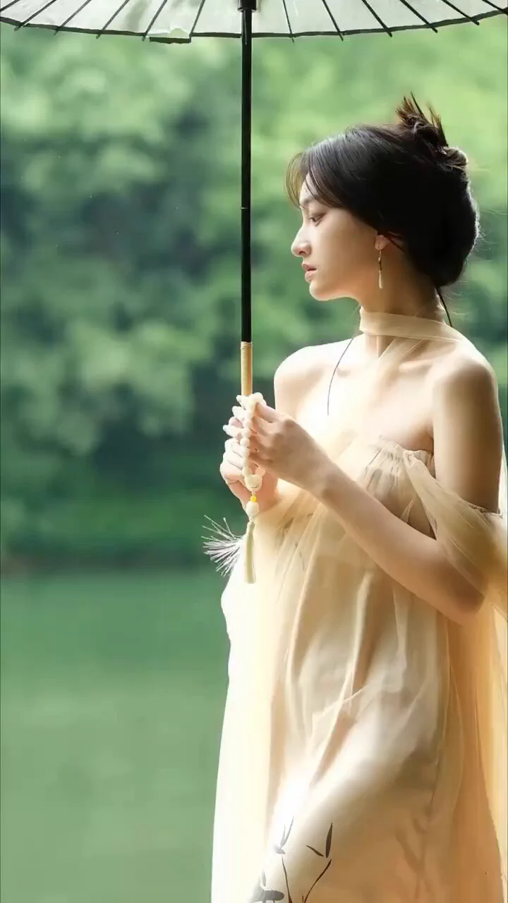 在水边，美人如梦🌊💃。她的眼眸深邃如湖，发丝轻柔如风。 https://t.co/3NO5btZ0IU