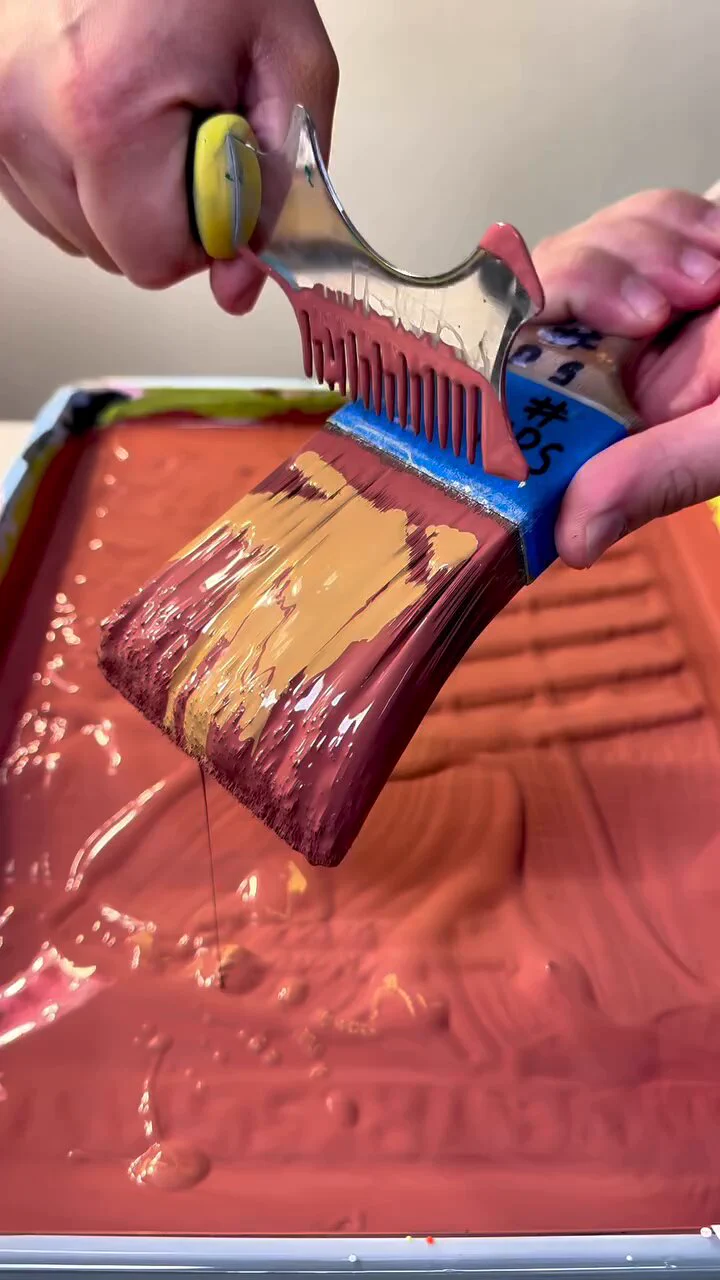 ブラシからペンキを落とす方法が気持ち良すぎる https://t.co/ptHizPkctS