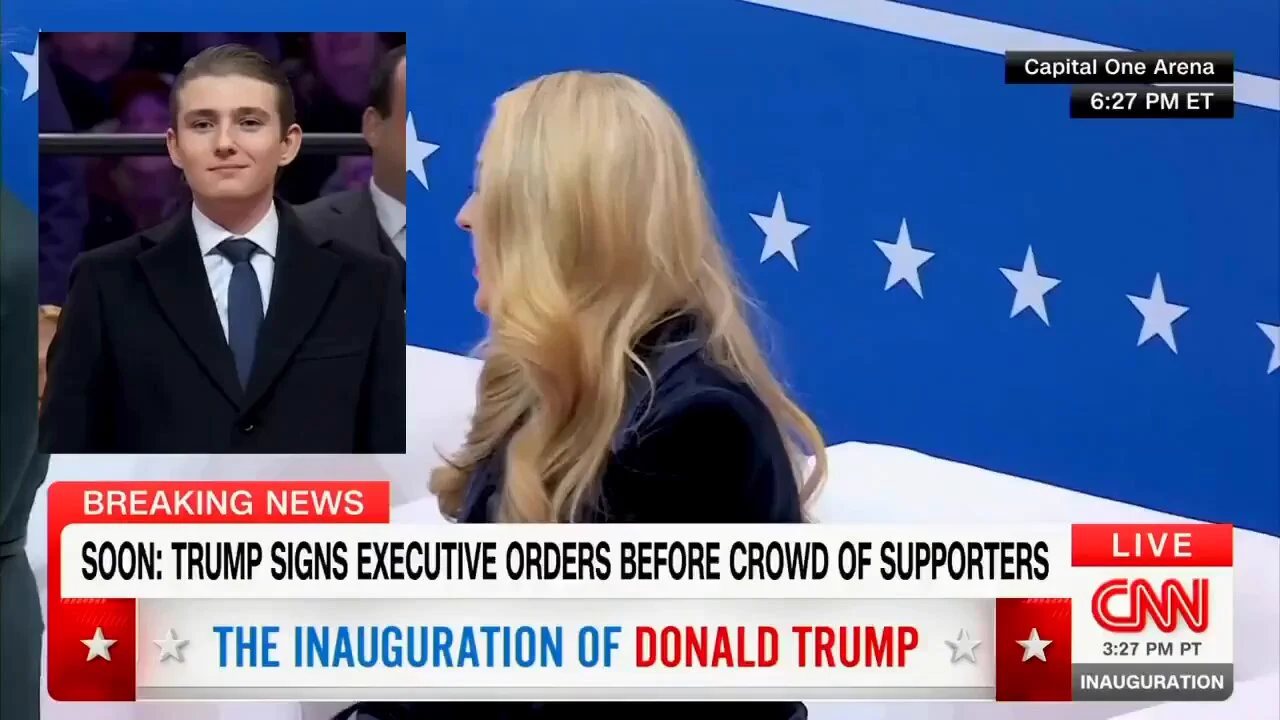 President Trump Credits Barron For Getting Him On Huge Podcasts Which Helped Secure A Large Block Of Voting Aged Gen ZersCrowd Goes Wild For Barron When His Dad Calls On Him During A Speech.Watch and Share Our LiveStream https://t.co/8B8Q4Z3IIP https://t.co/OFBFyeIdO6