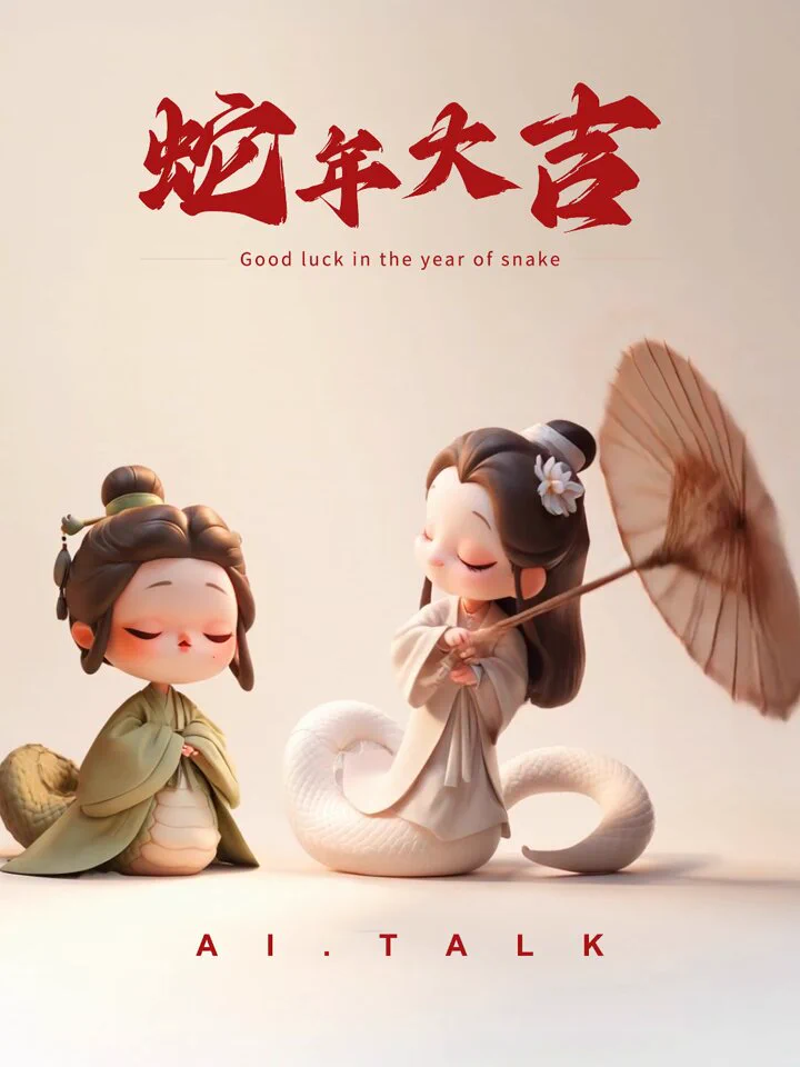 做了个小短片祝推特上的各位蛇年大吉，新春快乐严肃了一整年，拜年就来点轻松的吧~这段动画及音乐、语音的完成度，也反映了2024年AIGC技术的全面进步。 https://t.co/VvowmYj6u7