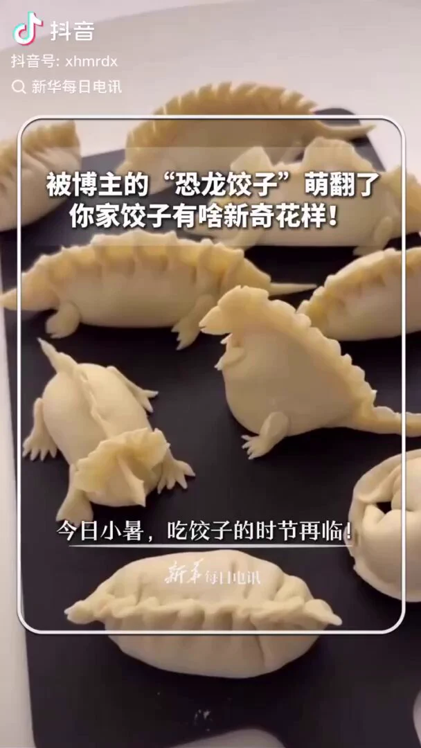 今日小暑，吃饺子的时节再临！博主的恐龙饺子萌翻了，你家饺子有啥新奇花样？ https://t.co/7kekfQ5WKp