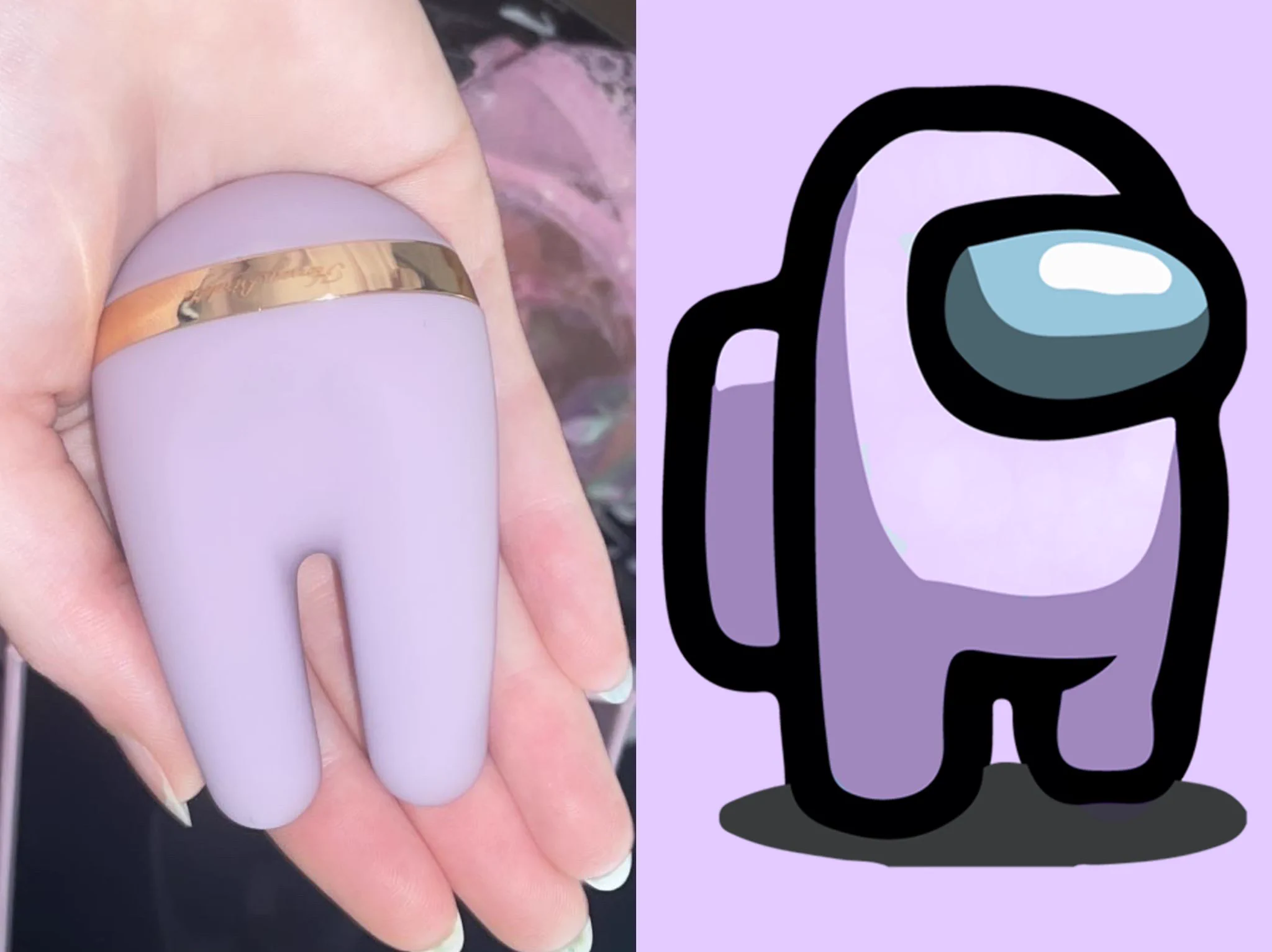 I bought a new sex toy and someone said it looked like an among us character and now I cannot unsee it LOL https://t.co/1buwvXEK4C
