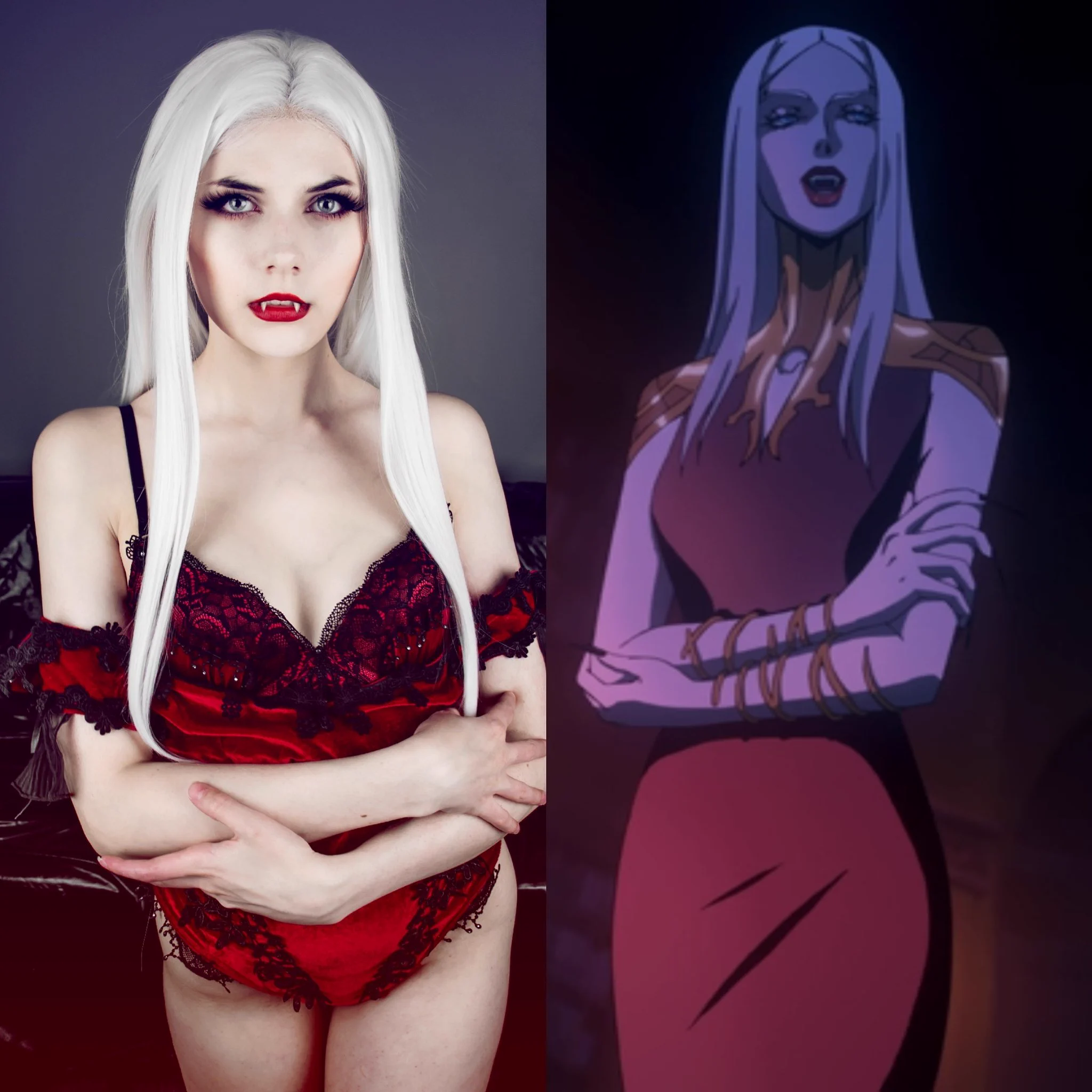 I'm soo use to cosplaying cute characters but i wanted to give Carmilla a try 😭! How'd I do?#carmilla #Castlevania #CastlevaniaNetflix #cosplay https://t.co/U6LImCizZF