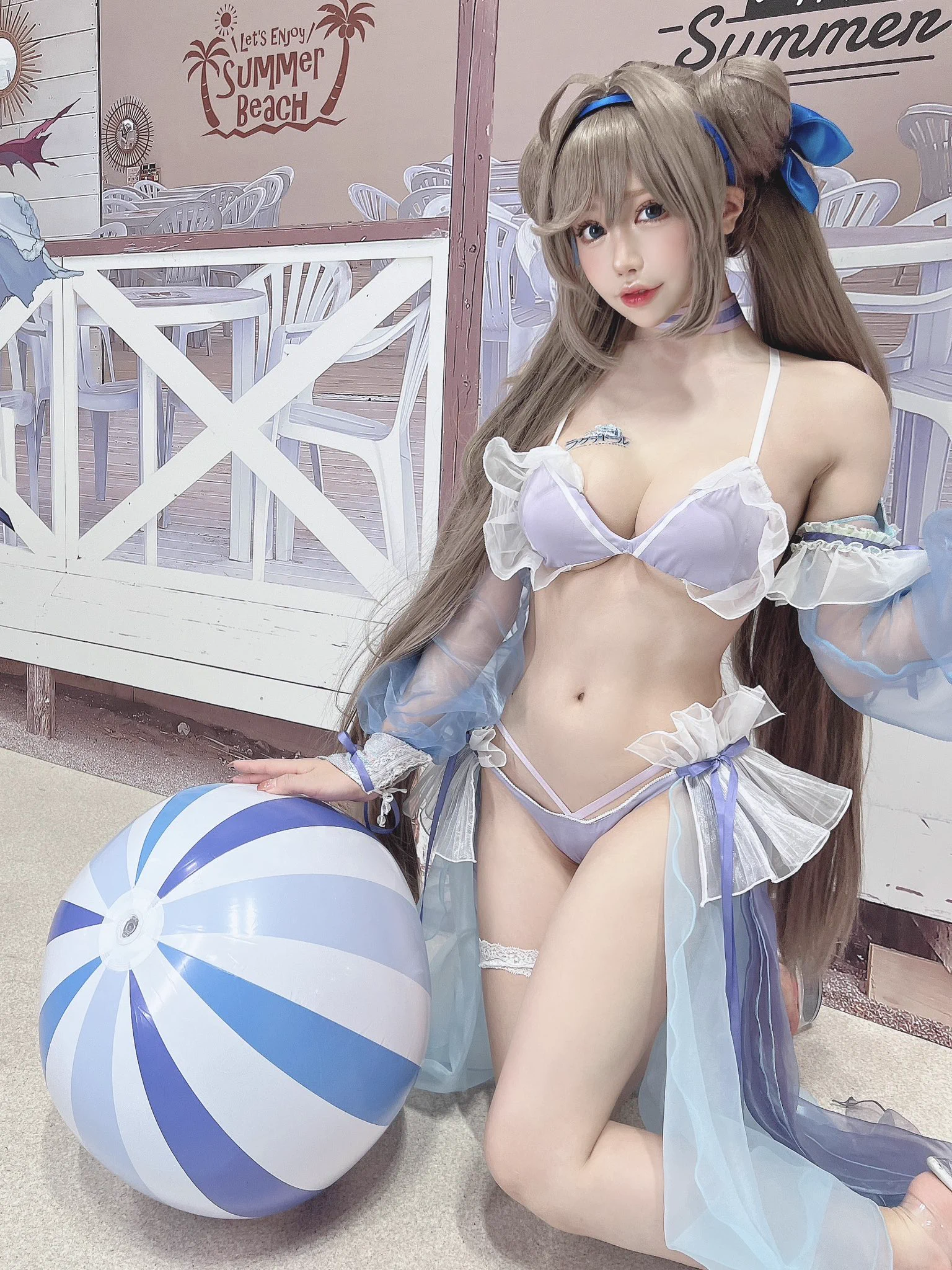 コミケ2日間ラグナドールブースにてコスプレさせて頂きました✨白田まいの雪女ちゃんどうでしたかー？☺️お越し頂きありがとうございました💓@Ragnador_GRAMS @Ragnador_777 #c102#ラグナドール#ラグナド遊技機化#C102 #コミケ102 https://t.co/YTjBCvdHC0