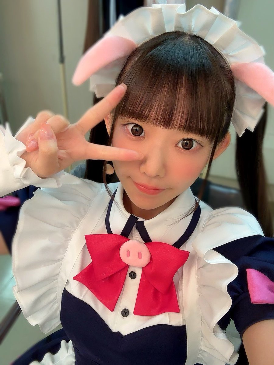 おはようさぎ！🫶🫶
千秋楽♡楽しむぞ〜〜💚🔫

#とんステ
#アキバ冥途戦争 https://t.co/qHHhQpE40Y