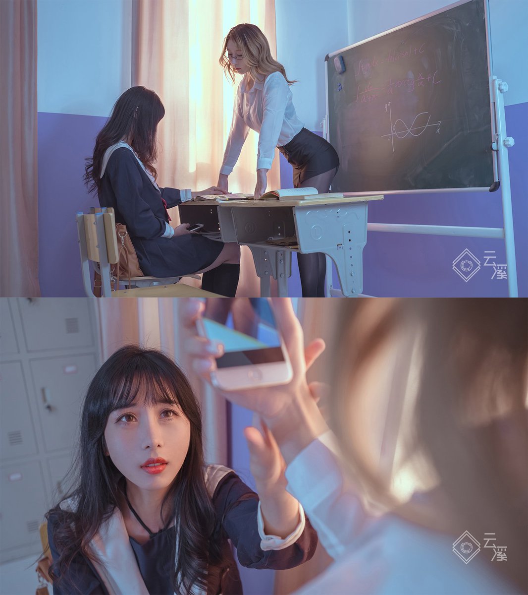 “仅仅只是偷拍就满足了吗”
“喜欢老师的话就要付诸行动哦”

学生：@Naitaotaoya
老师：十七 

摄影后期策划：云溪

预售奶桃双人教室，剧情向绳艺绘画素材60p，可加选2分37秒4K视频素材，备注邮箱，一周发货  https://t.co/OvXk28oCTA

这套图片和视频都是剧情流！真的超喜欢了呜呜呜！ https://t.co/bACyADK0q7