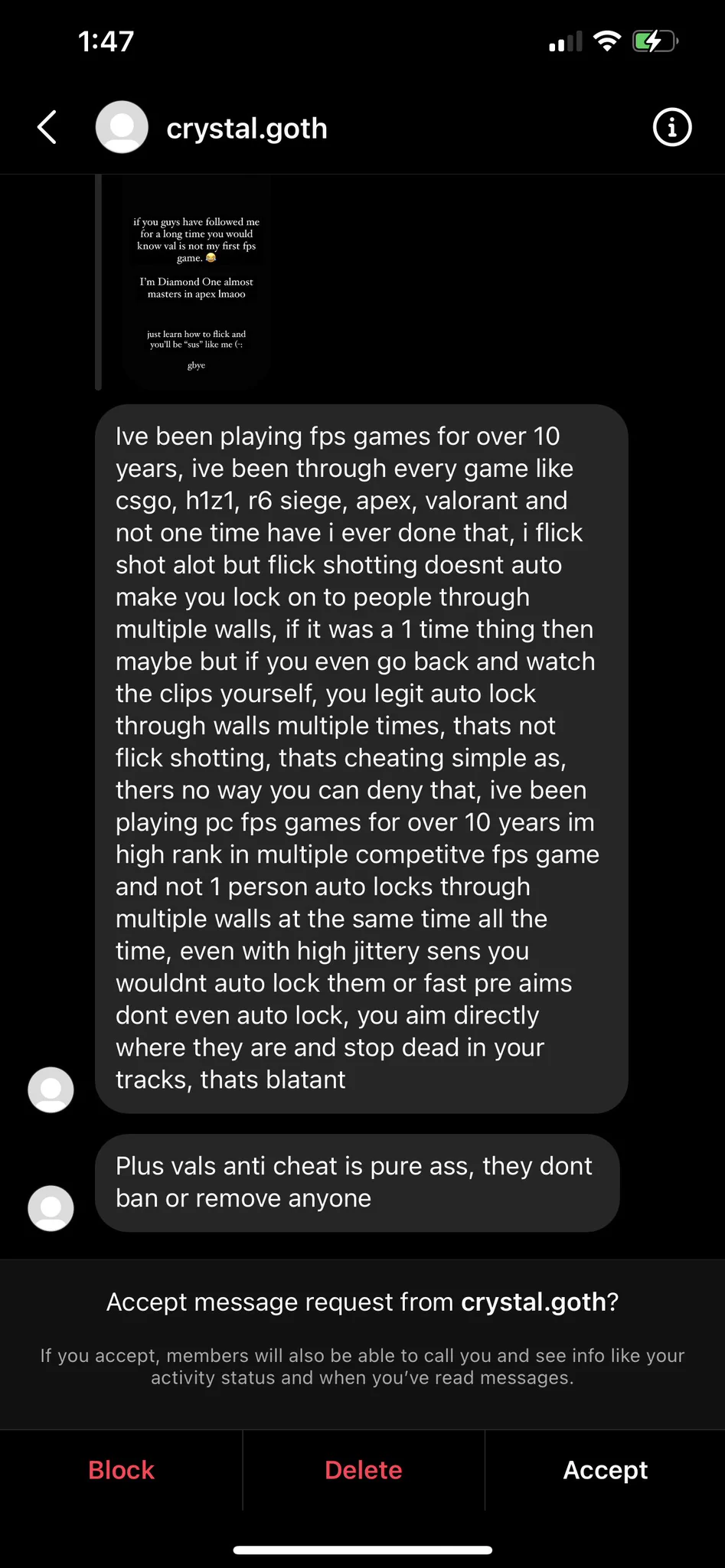 here’s a another LOL he rlly made a burner acc bc I blocked him https://t.co/pCSu3UaNM2