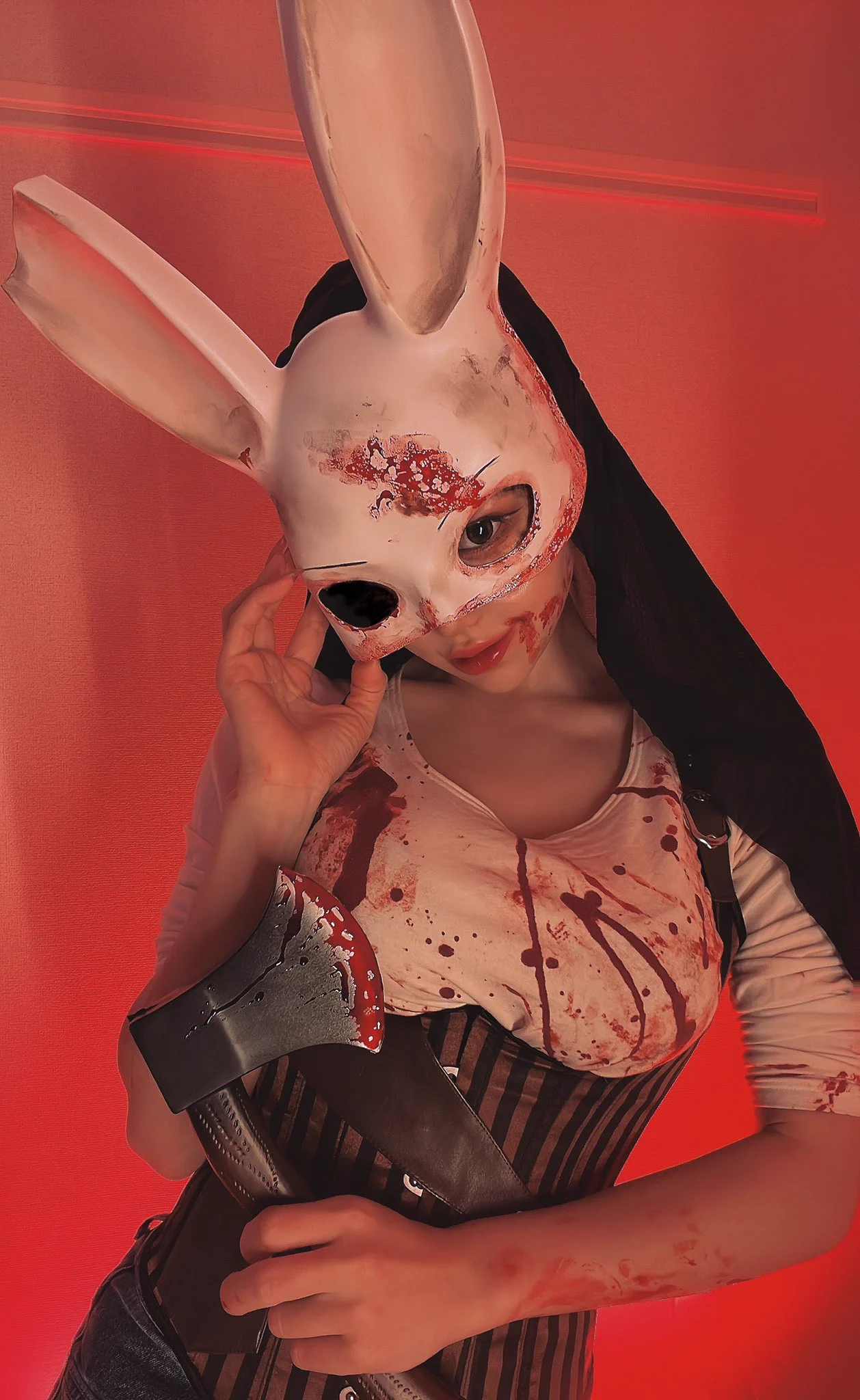 Dead by Daylightハントレス🐰Dead by Daylight MOBILEリリースおめでとうございます🎊✨今までやった事ない人も是非この機会にやってみてください🥰#心臓ドバドバ　#DbDモバイル　#DbDM創作@DbDMobile_JP https://t.co/2LvHvnNkKT