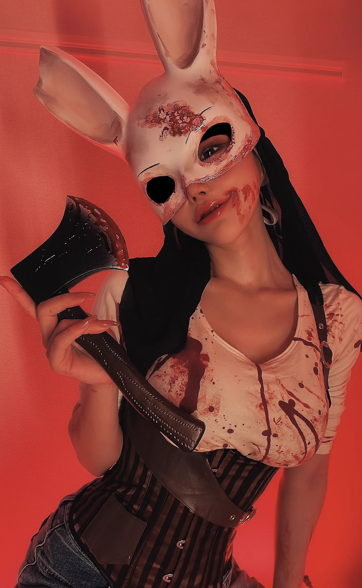 Dead by Daylightハントレス🐰ら～ら～ら～らぁ～～～…ら～ら～らぁあらぁ～～～…ふふふっDead by Daylight MOBILEリリース記念🎊✨✨もう体験しましたか…？心臓がいくつあっても足りないくらいドキドキしちゃう🥺#心臓ドバドバ 　#DbDモバイル 　#DbDM創作@DbDMobile_JP https://t.co/fCgrrT9Oow