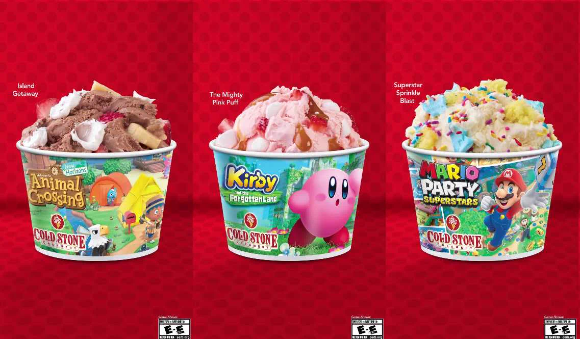 Cold Stone is releasing some Nintendo-Themed ice creams! 🍨Look at that Kirby ice cream everyone! 🤤 https://t.co/637DX9kXyj