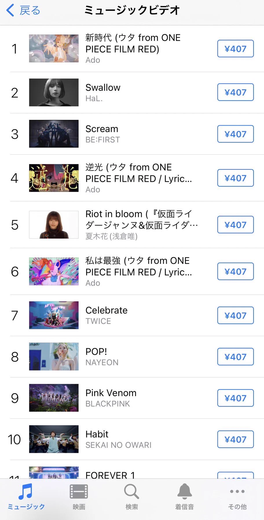 ！！！！！iTunesのMVランキング2位にランクインしました…！！！沢山のDLありがとうございます…🥹✨https://t.co/3z4CT1W2W2 https://t.co/DpLjZrVgF0