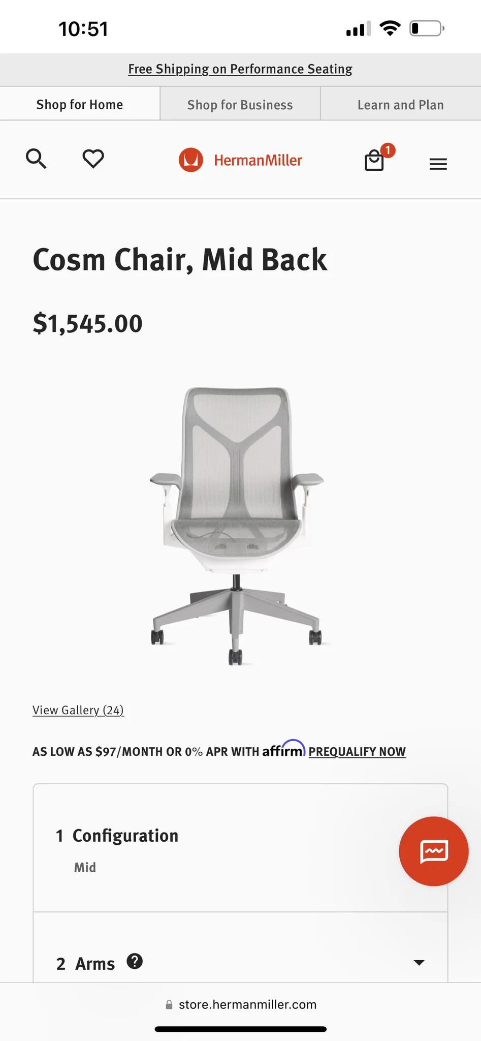 ty everyone for the suggestions!! I think I’ll go w the herman miller just bc it looks nicer and doesn’t have as much black (and cheaper) :3 https://t.co/837RcgPlN5