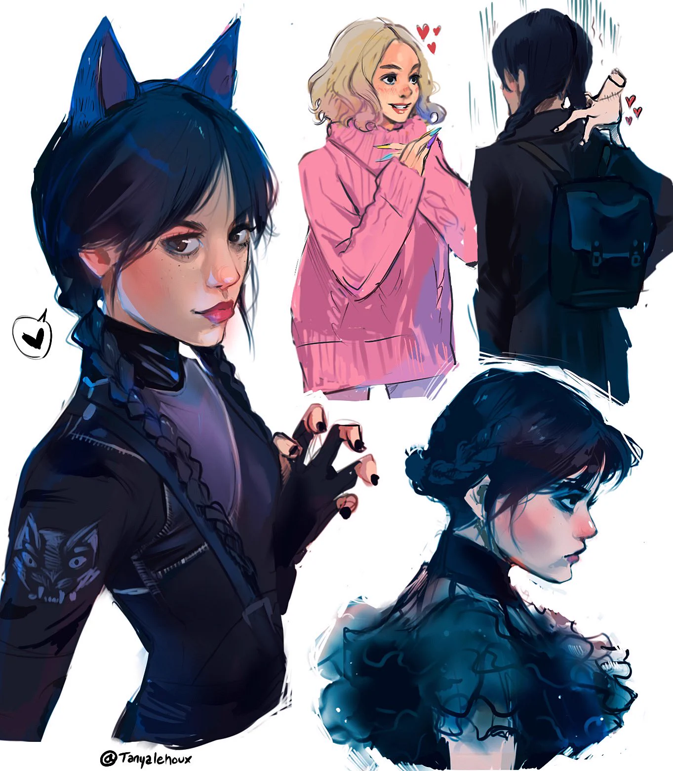 Happy Wednesday sketches 🖤🕷🦇#Wednesday #wednesdayaddams #wednesdaynetflix https://t.co/meIEXhTJw7