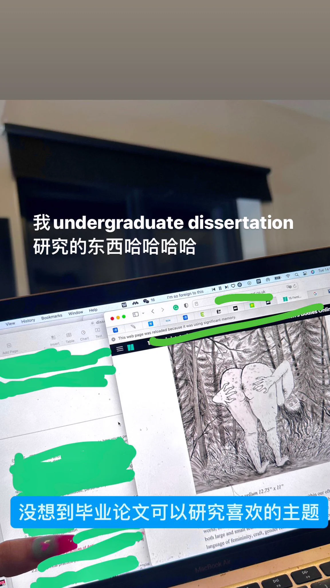 最近狂赶due 毕业论文做的是定性研究女性裸体被社交媒体审查blahblah 其中有个概念我好喜欢 是通过多样化女性气质和女生性欲 来进行女性赋权 哈哈哈哈哈 这个题材真的和我19岁开始的人生经历息息相关 https://t.co/XsvYZbAabC