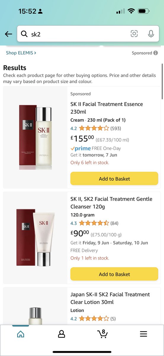 230ml神仙水 亚马逊155镑 
250ml神仙水 look fantastic 要340镑
英国人数学不好…？ https://t.co/kRk1dRIeeo