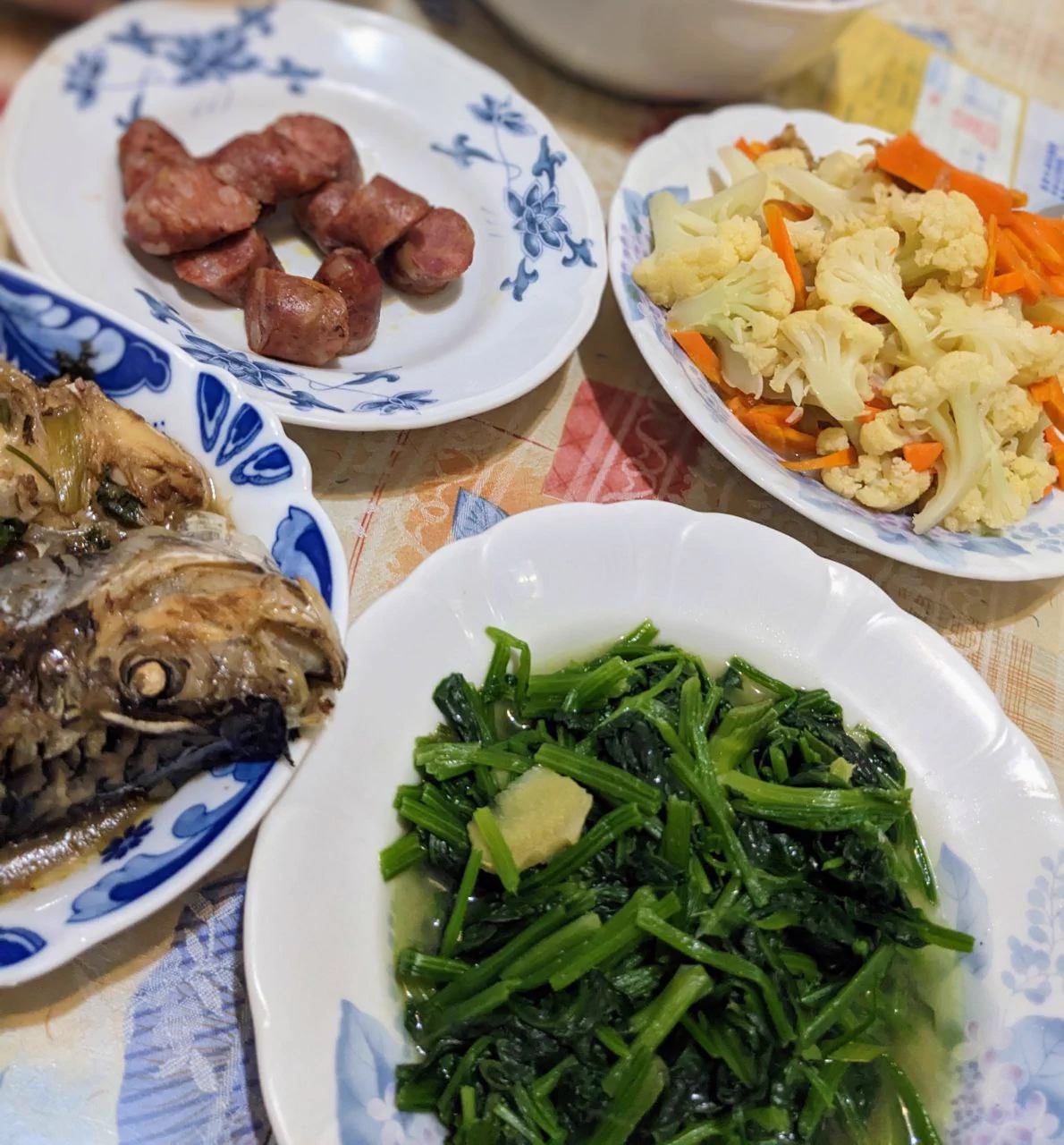 晚上的滿汗全席 真的是用我的汗水換來的呀#菜量足夠 滿漢沒有全席 但對於我們來說很多了 https://t.co/D8vPgO4MRs