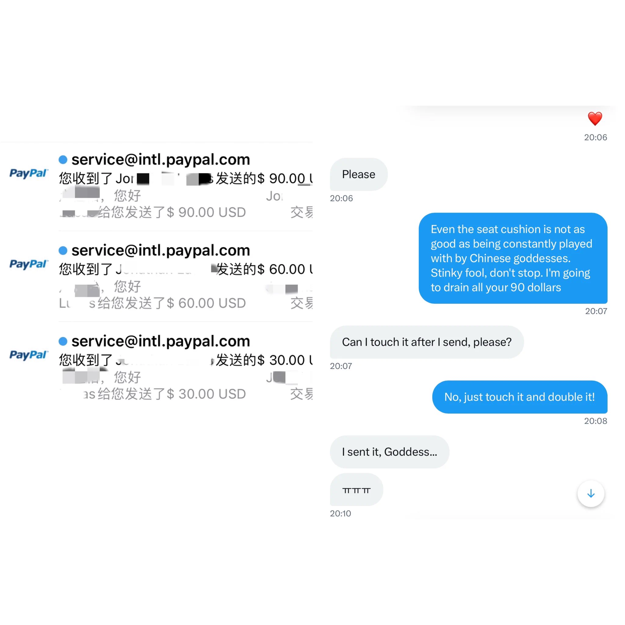 最近偷懒 外国的狗子真多 几把憋的要爆炸 被女神控制的废物 谁叫你们下贱呢 被耍被提款也是活该 女神随便几张照片跪下送钱～ https://t.co/Qt0pMC94JM