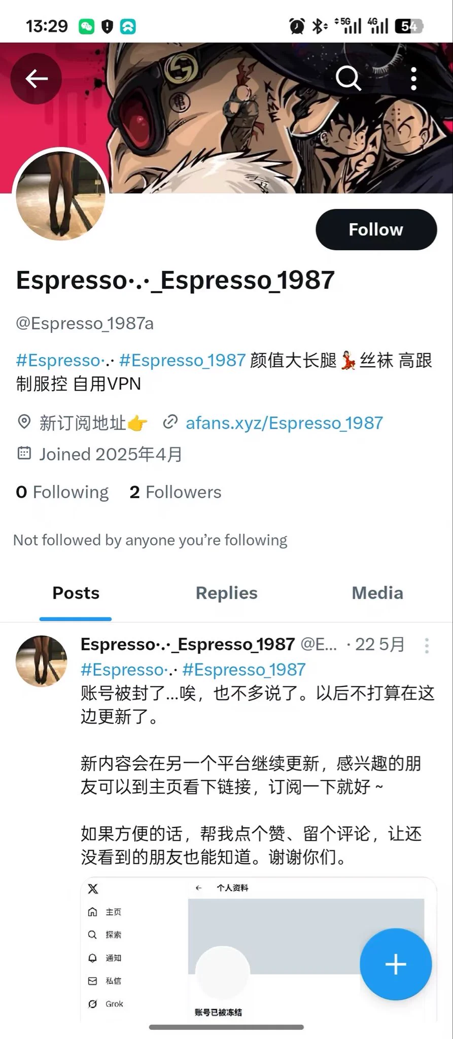怎么还有个假号？我这点粉丝不至于吧，没有什么订阅，也没有会员，本来也是分享爱好。 https://t.co/F4a0p0nosL