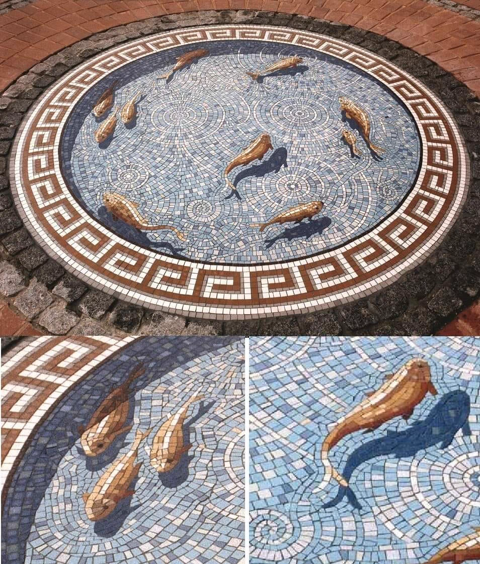 The 3D Fish Pond Mosaic, which has won numerous art awards, by Gary Drostle in London. https://t.co/7KKDSiBxTw
