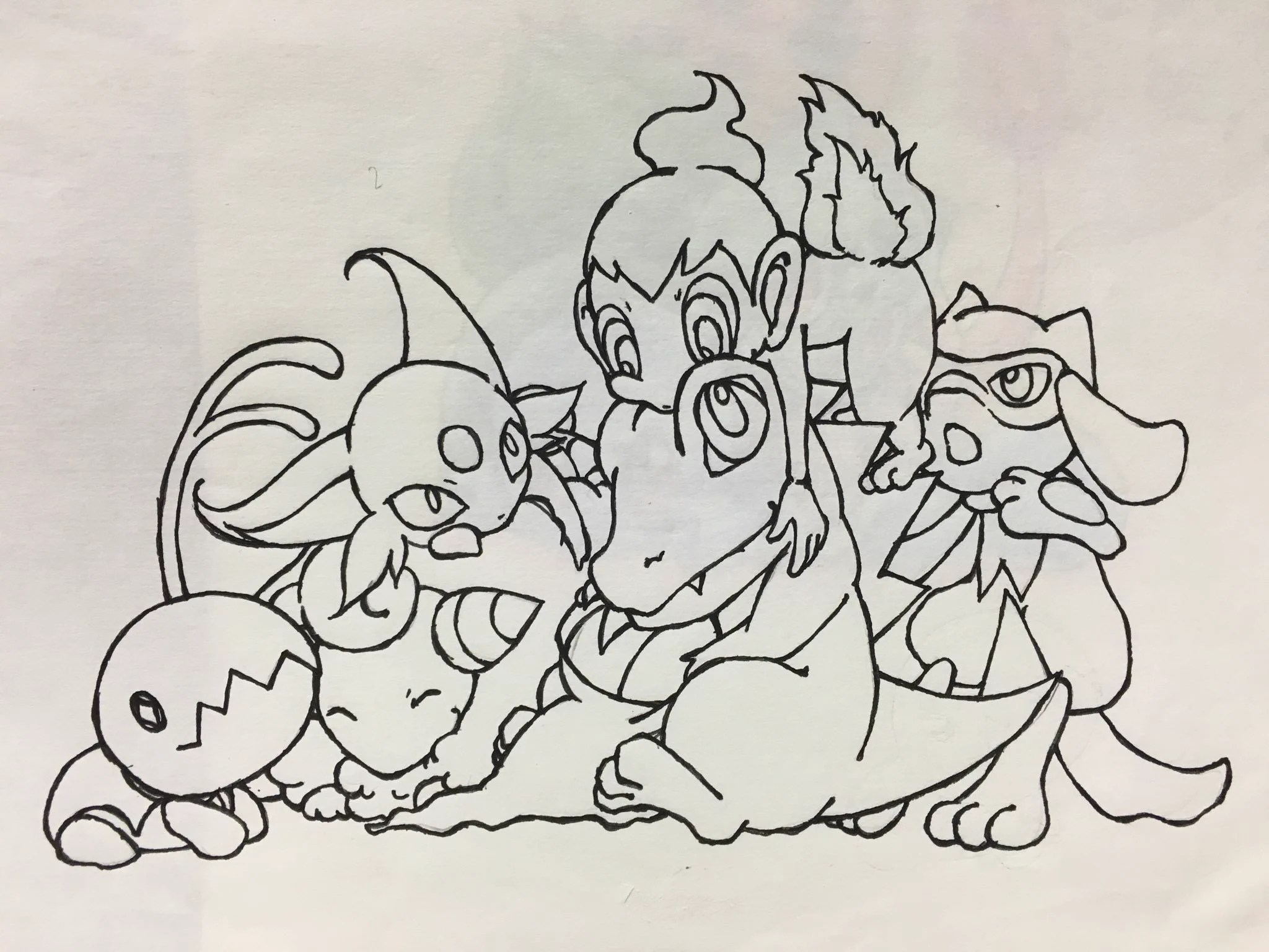 過去のポケモン落書き〜！！好きな子達多いけどこの子達が特に好きだった、、、いつか色塗らなきゃ(n年目 https://t.co/fcXITVZAQZ