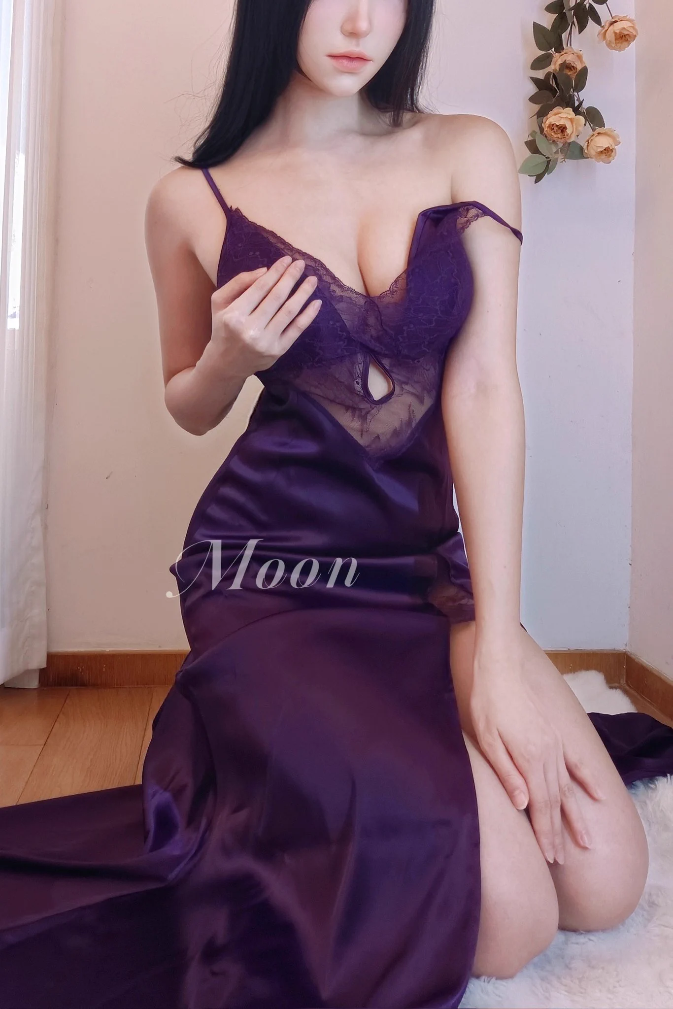 夜裹魅影，性感松弛
💜紫色很温柔 超有质感
绫:「夜宴」小鱼尾礼服睡裙
@linglingerie0 @Lingerie_0 https://t.co/4LO17It3AC