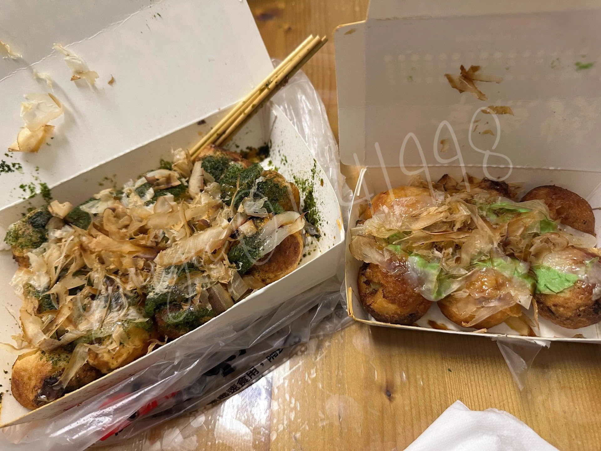 新莊廟街真的是章魚燒天堂欸
一不小心就買了兩間不一樣的回來🤤 https://t.co/m8PZodCy4M