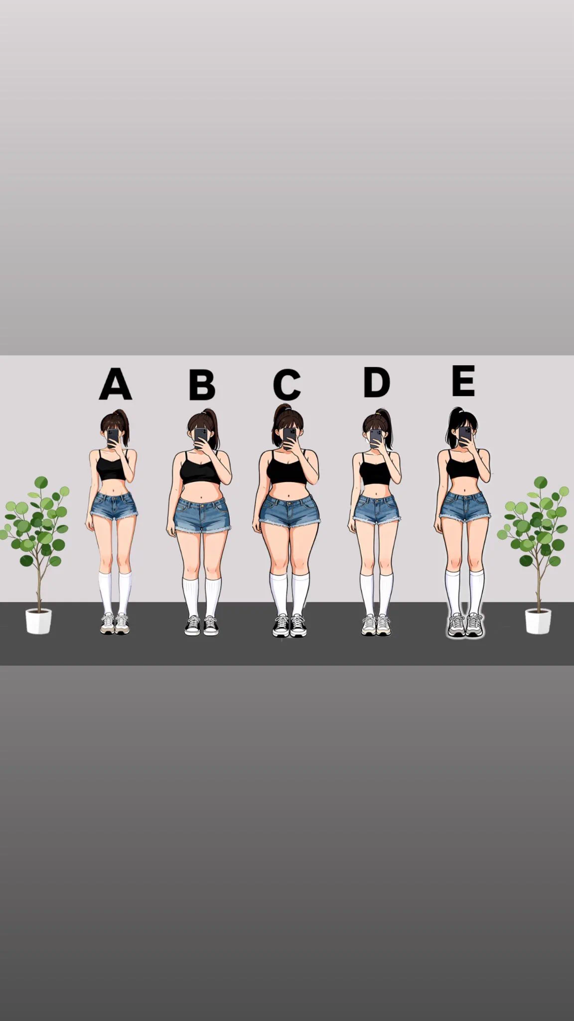 我是C然後再加1倍的體態🤣😆
（肉胖肉胖

A.D.E就是一般大眾喜歡的標準
  （纖細型

#你喜歡那一種🧐 https://t.co/IOofOAoGwn