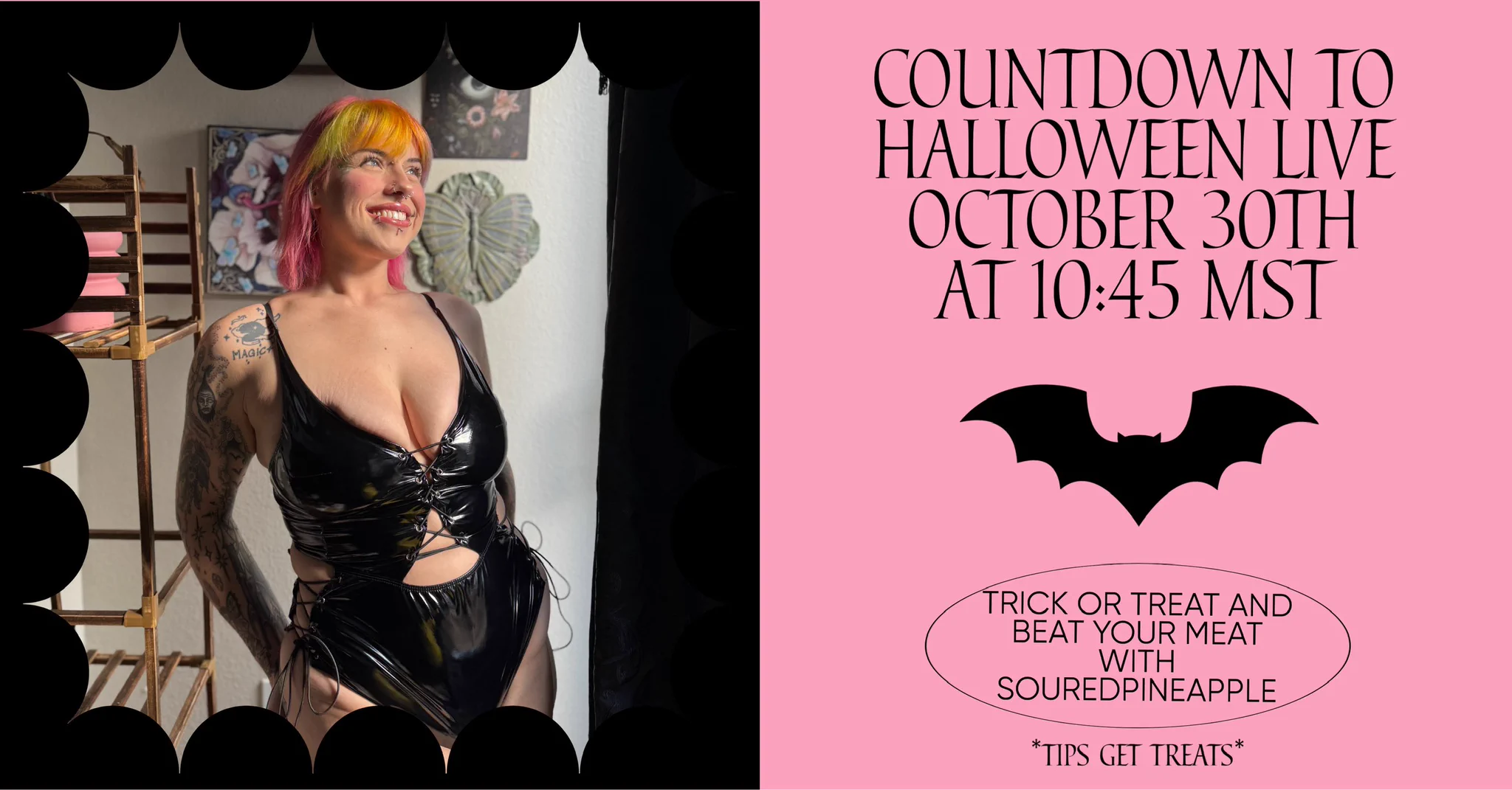 𝘾𝙤𝙪𝙣𝙩𝙙𝙤𝙬𝙣 𝙩𝙤 𝙃𝙖𝙡𝙡𝙤𝙬𝙚𝙚𝙣 𝙇𝙞𝙫𝙚𝙨𝙩𝙧𝙚𝙖𝙢 𝙤𝙣 𝙊𝙘𝙩𝙤𝙗𝙚𝙧 30𝙩𝙝 @ 10:45 𝙈𝙎𝙏 ♡
𝔍𝔬𝔦𝔫 𝔦𝔣 𝔶𝔬𝔲 𝔡𝔞𝔯𝔢 ☠︎ ⇣⇣⇣ https://t.co/eqObEFR48d