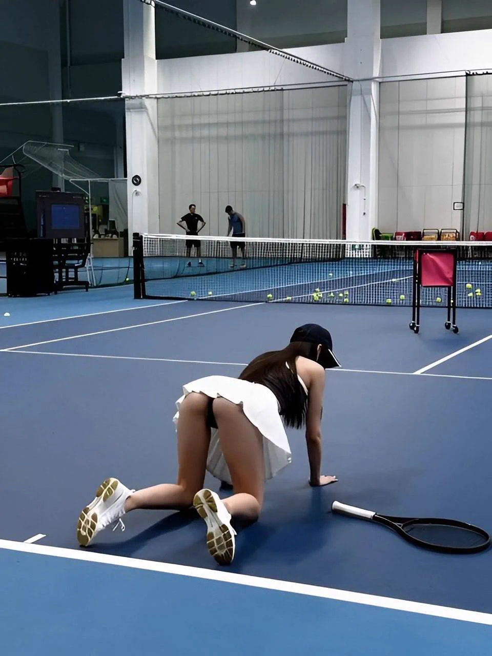 还是很喜欢在周末享受下时光，这不，有个推友来约我打球了～

他开玩笑问我敢不敢在球场上摆个造型，我任性冲动又张狂~

你愿意陪我一起玩刺激的游戏吗？配合度超高，主动才有故事哦。。。 https://t.co/qlvPBH82mY