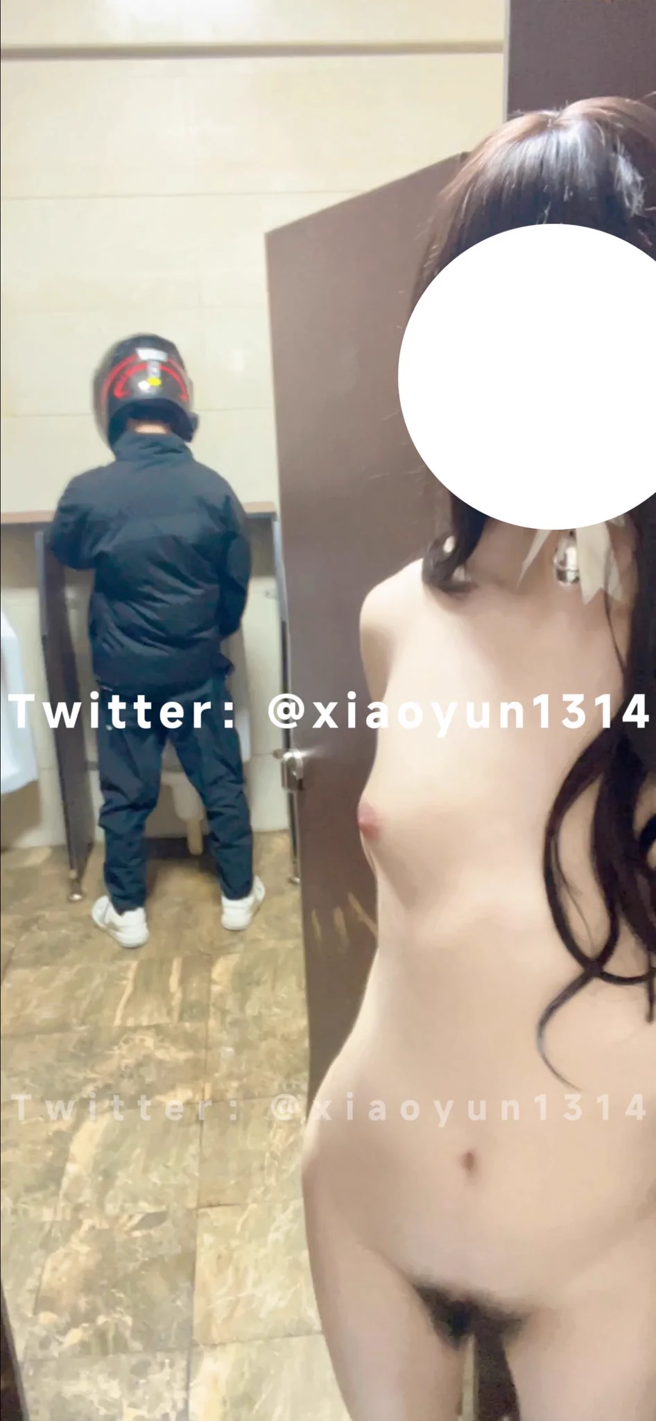 全裸躲在男厕，
来人时偷偷打开门，
和正在尿尿的陌生人合照！
我居然一个人完成了这个任务耶！ https://t.co/tKlisGBY6X