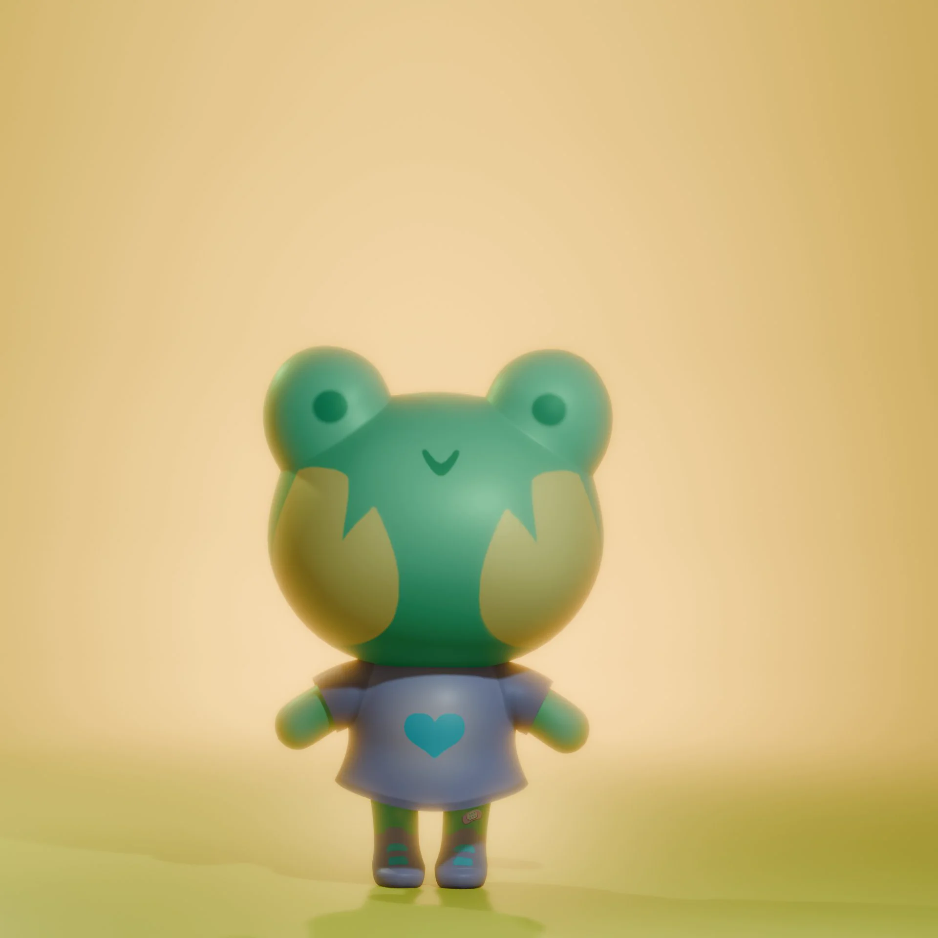 I completed my first Blender model !!!!!!!! 🐸 I feel emotional like a proud parent 🥲 https://t.co/f8Iez6nDps