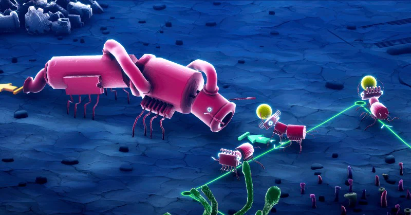 🐜 New automation game!Control a colony of robotic ants. Create pathways to make it efficient, feed your queen and develop the colony!Play the DEMO &amp; Wishlist Microtopia 👇 https://t.co/YJJmZ7Nh11 https://t.co/o3X2NZyBE3