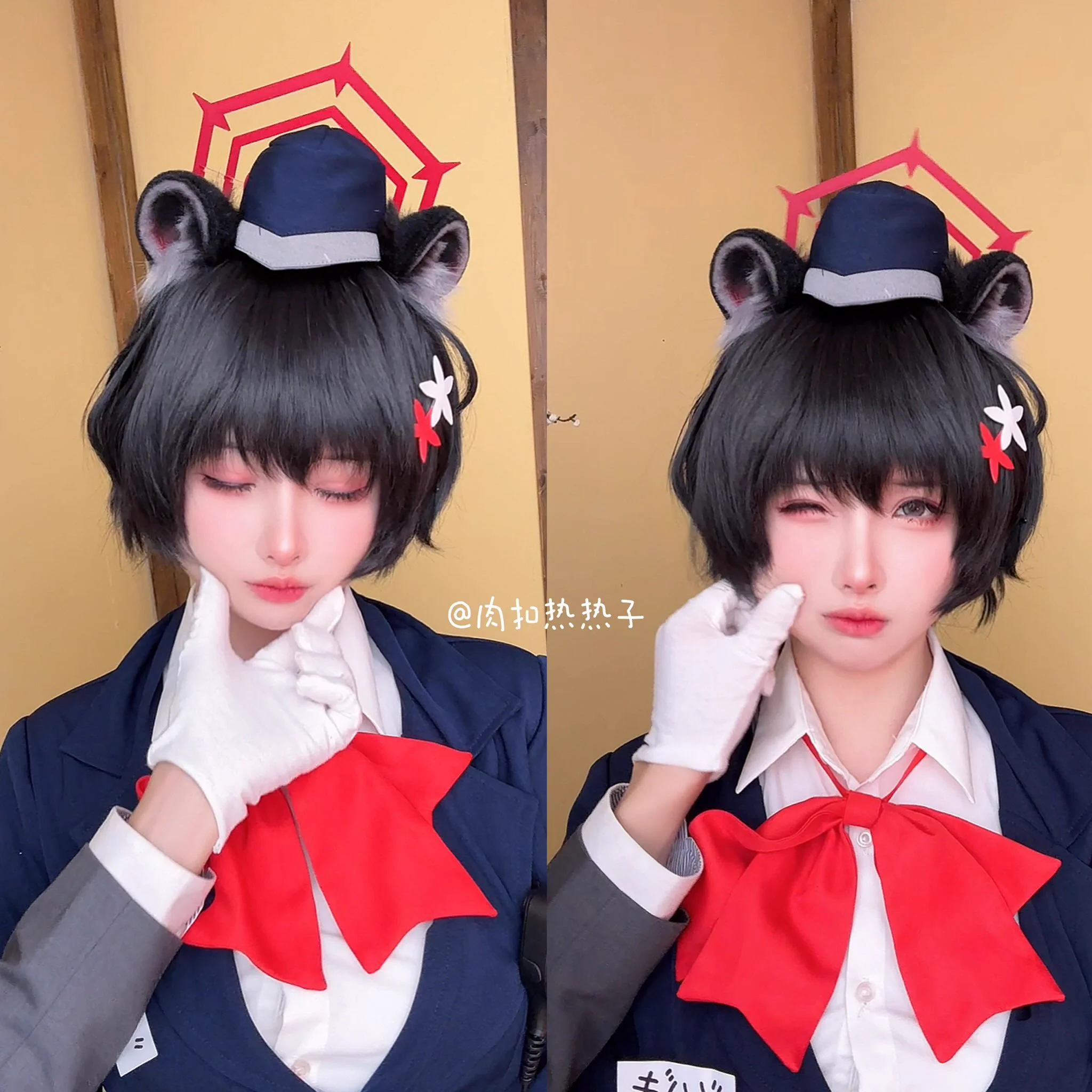 糟糕！在工作时间摸鱼睡觉被老师发现了！（是导游椿♡）＃BlueArchive ＃ブルーアーカイブ https://t.co/ckja1zZjmp