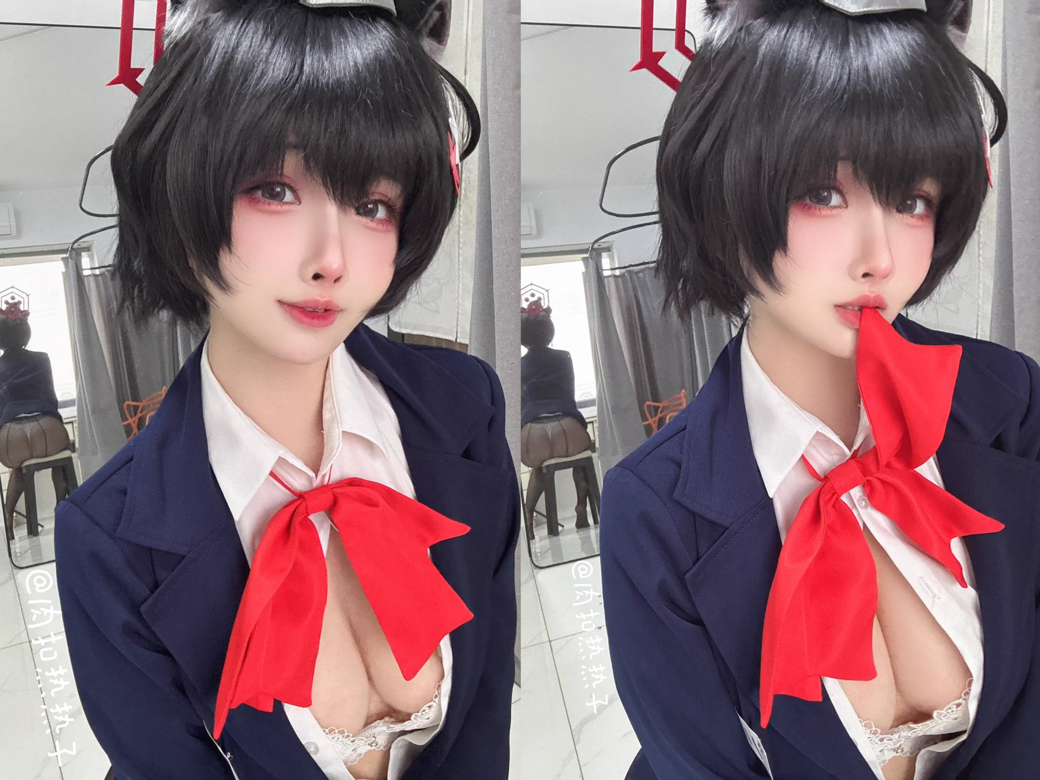 糟糕！在工作时间摸鱼睡觉被老师发现了！（是导游椿♡）＃BlueArchive ＃ブルーアーカイブ https://t.co/ckja1zZjmp