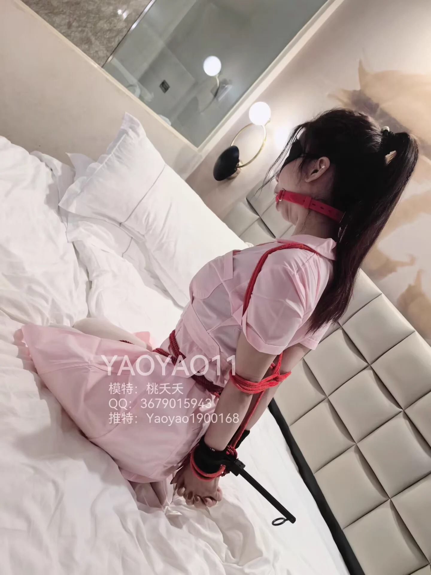 很久没穿护士装了，粉色的也不错哦……＃KB ＃口球 https://t.co/nkABUKXhNs