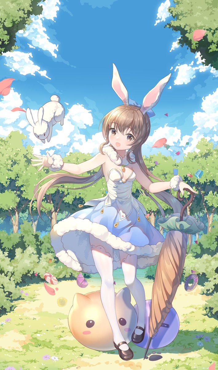 给经典兔娘形象加了个背景，能当壁纸了。 https://t.co/oWuSrRZPBP