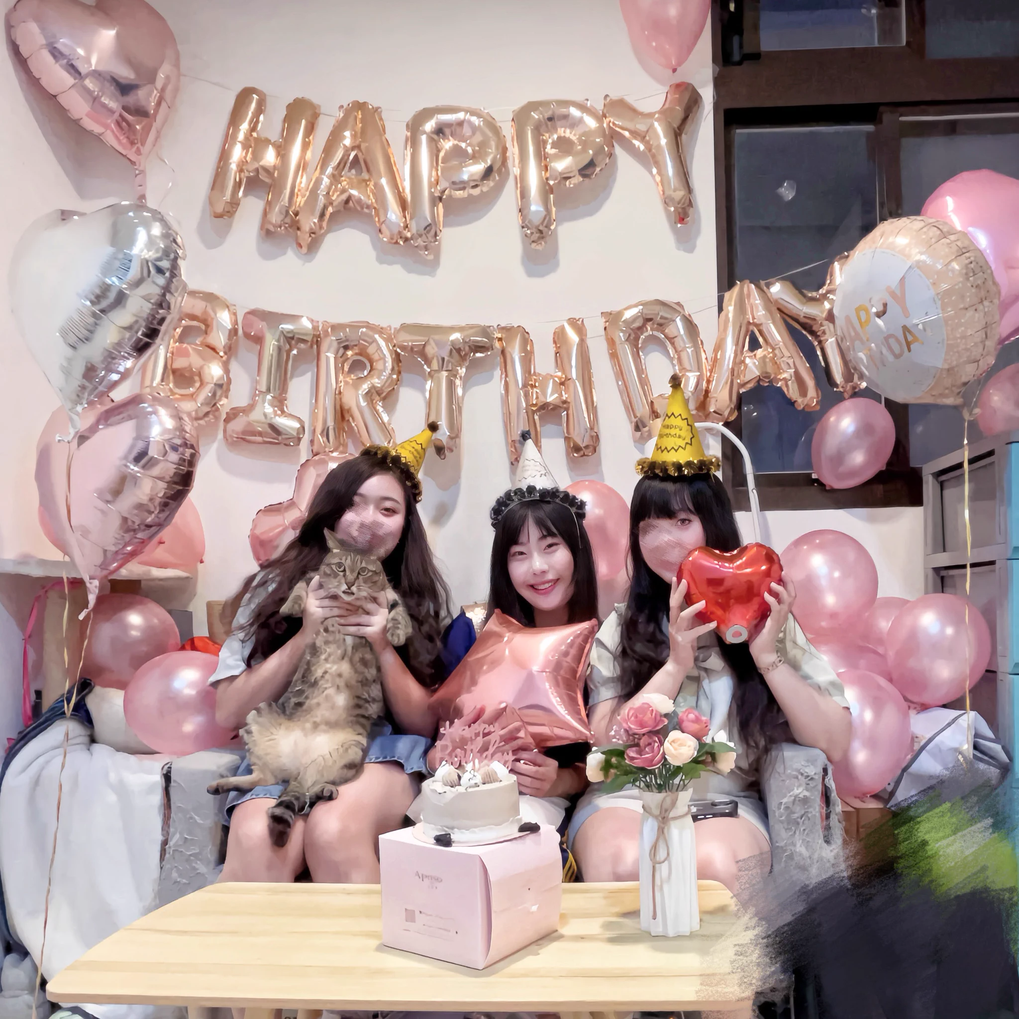 生日快樂🎂老婆 @sep21i ✨又是一次成功的驚喜(*´艸`)ﾌﾌﾌｯ♡有好隊友@LuLu202402 就算空間變小了照樣能變魔術！老話一句男人辦不到的事情就交給閨蜜吧🫶🏻#老婆們💓 https://t.co/qoiVVQpi7S