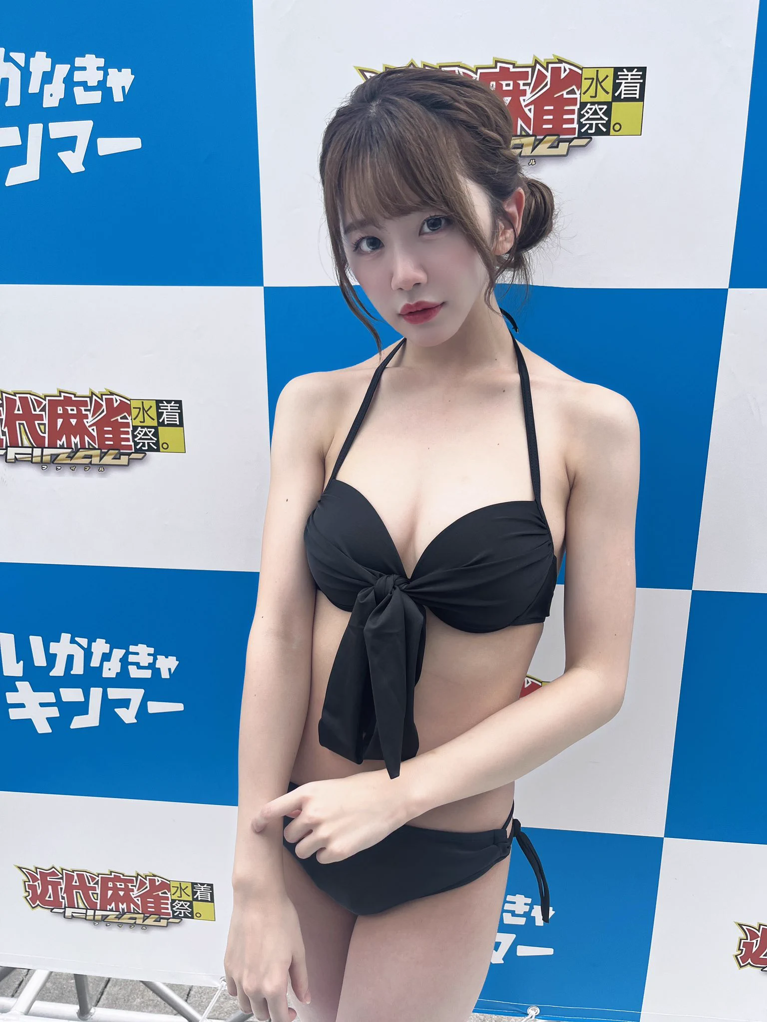 近代麻雀水着祭2024ファイナル来て頂いた方ありがとう🙏🏻🩷天気悪い中一緒に行動してくれて写真たくさん撮ってくれてすごく嬉しかった☺️疲れたと思うからゆっくり休んでね！宇野さんは寝ます。 #近代麻雀水着祭ファイナル https://t.co/4kOK8CE2Lg