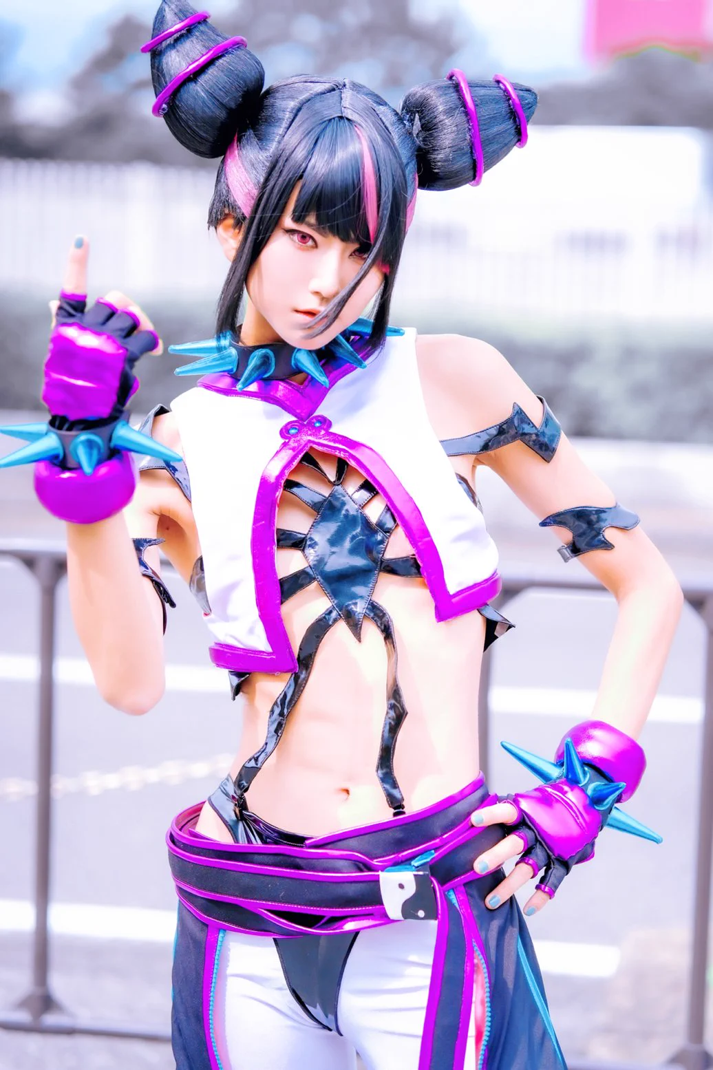みんなおはよう世界Good Morning World📸 @abechi06#StreetFighter6 #TGS2024 #TGSコスプレ #東京ゲームショウ2024 #スト6 #ジュリ #JuriHan https://t.co/J6Q56hNhtr