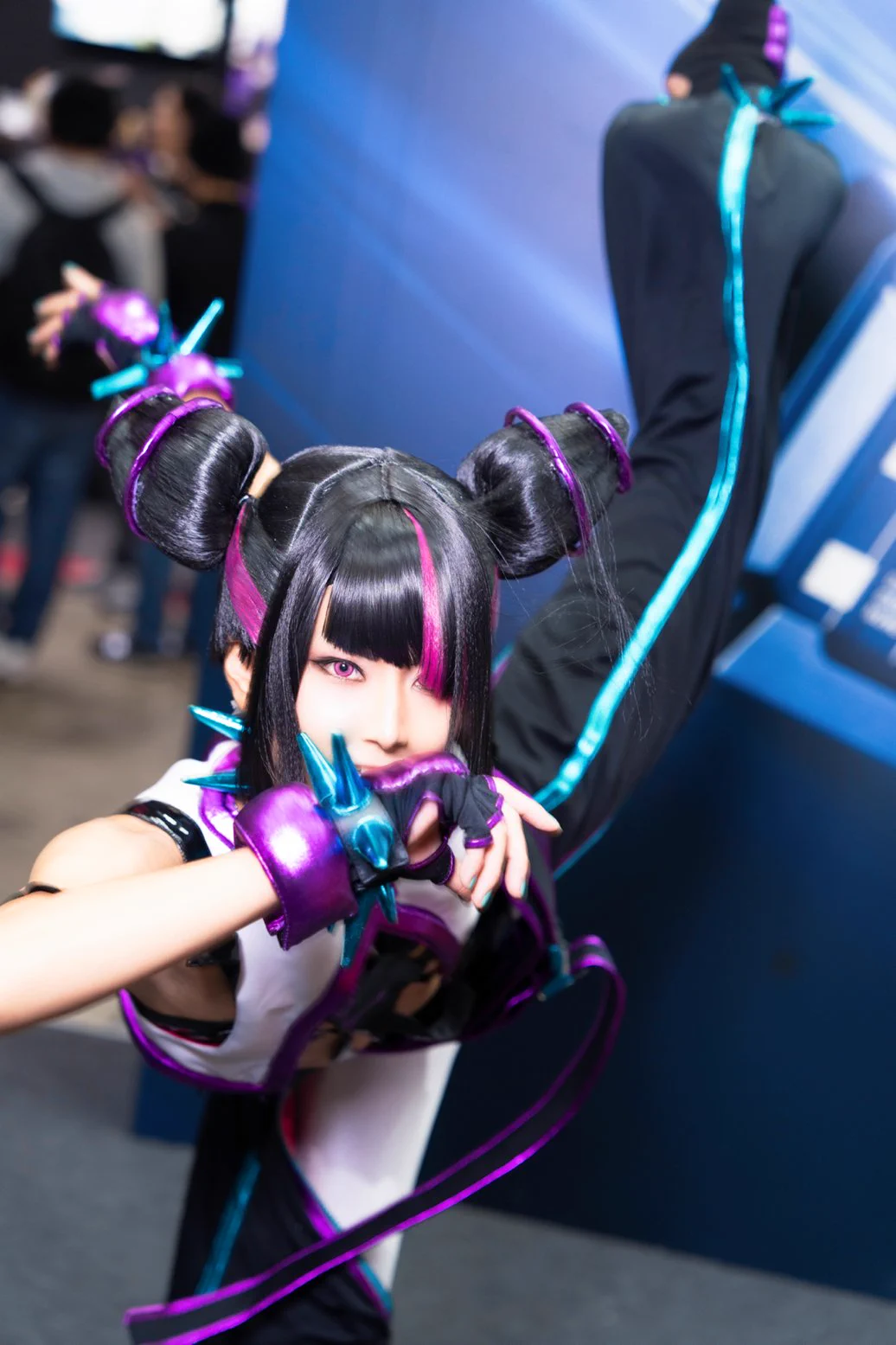 みんなおはよう世界Good Morning World📸 @ryo913 #StreetFighter6 #TGS2024 #TGSコスプレ #東京ゲームショウ2024 #スト6 #ジュリ #JuriHan https://t.co/xSHOemOZvn