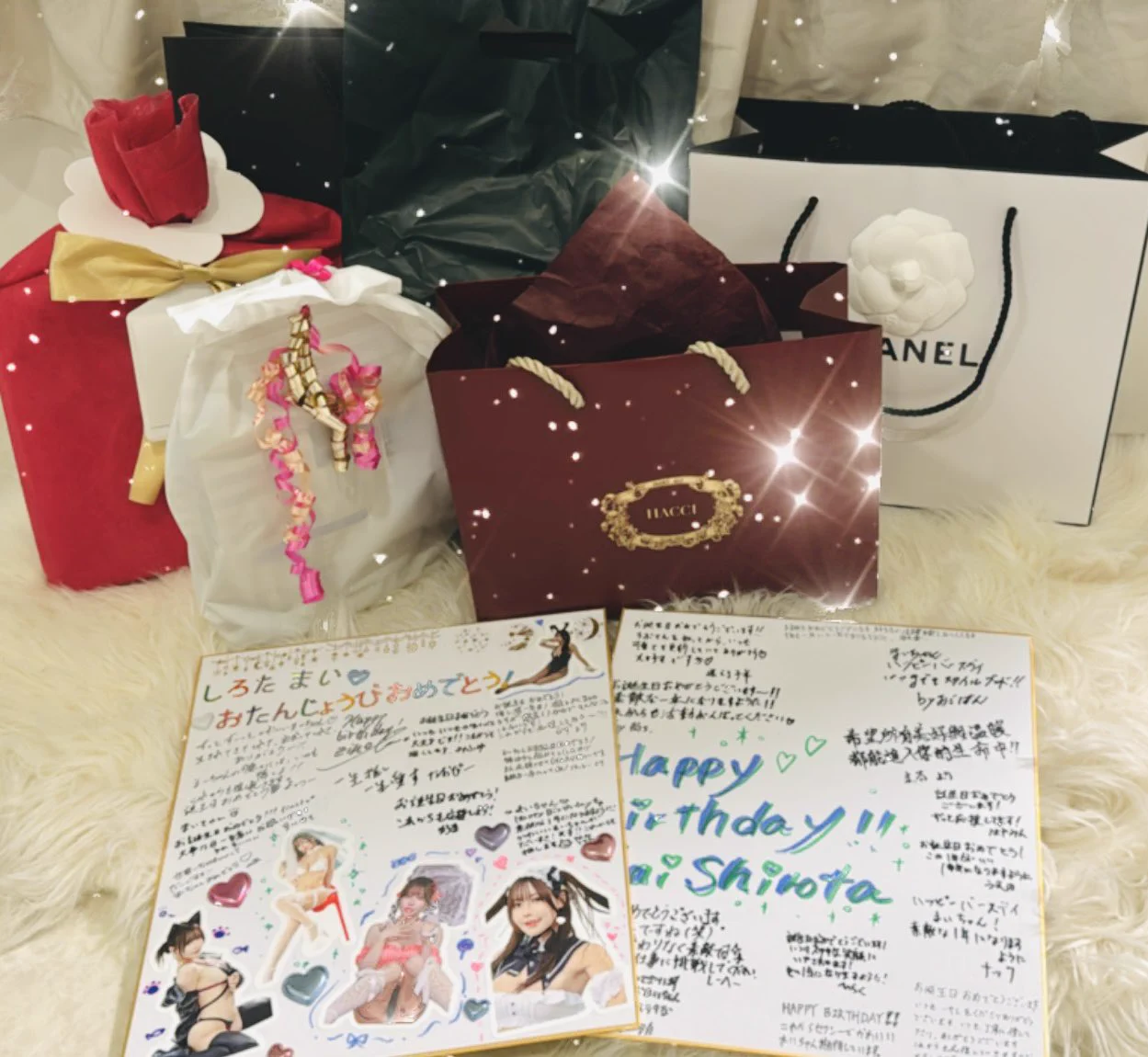 白田まい生誕祭2024にお越しいただいた皆様本当にありがとうございました💖楽しすぎてまだまだ余韻が抜け切れてない白田まいです🥹沢山の人が会いに来てくれて、ドリンクチェキ、シャンパン、プレゼント本当に、本当に幸せな時間をありがとう😭❤️みんなの事が大好きです❤️❤️#まいふれんず ↑ファンの名称【まいふれんず】に決めました❣️ハッシュタグ付けて発信して欲しい～🥰