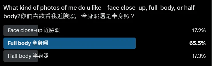 but everytime I feels like u guys love my close-up more than my full-body pic😑😑😑😑wtf https://t.co/vjV58dbjSk