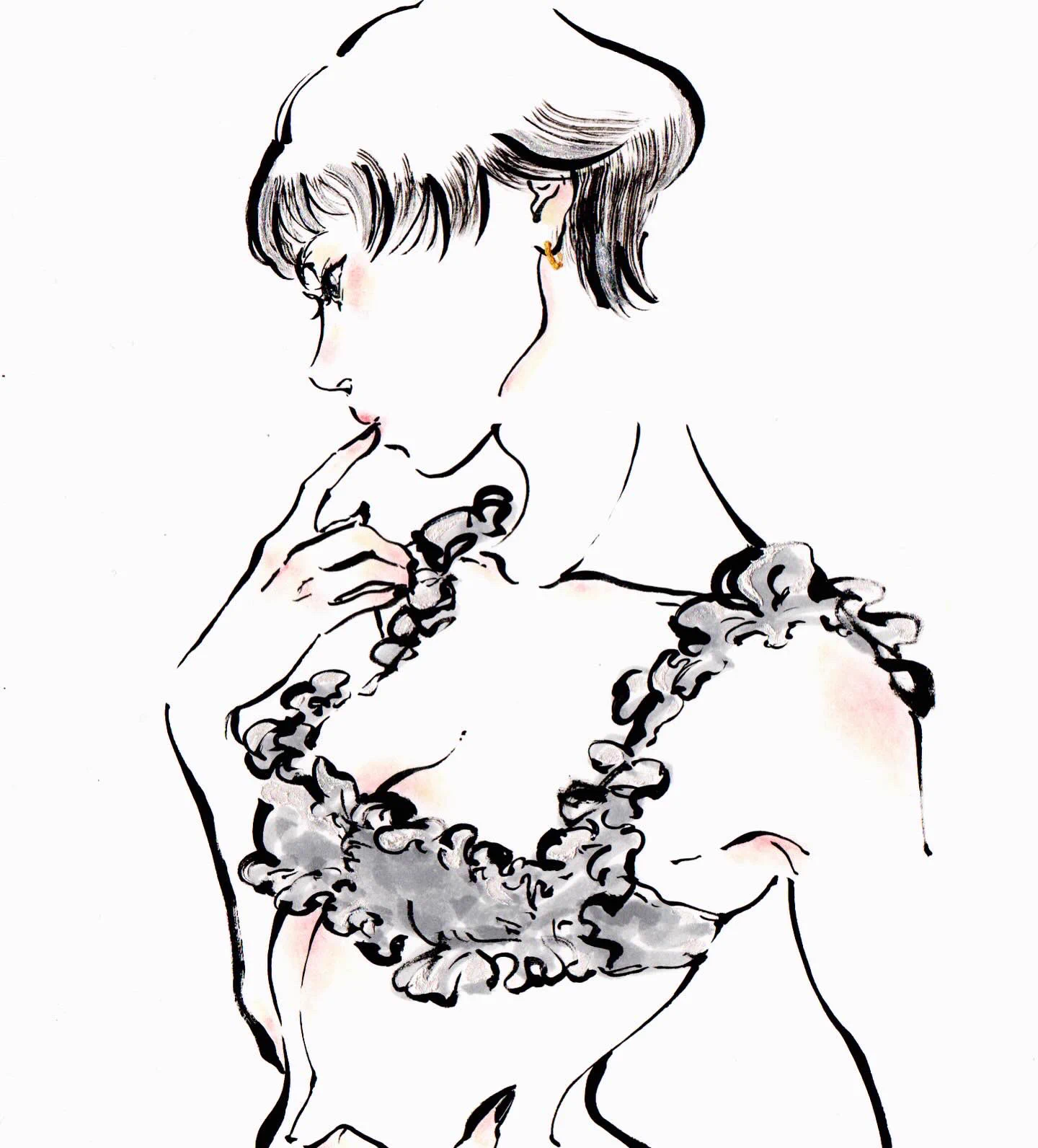 墨で線画を描いたものアナログは墨で描きたいと考えている https://t.co/qJtlE7MRqh
