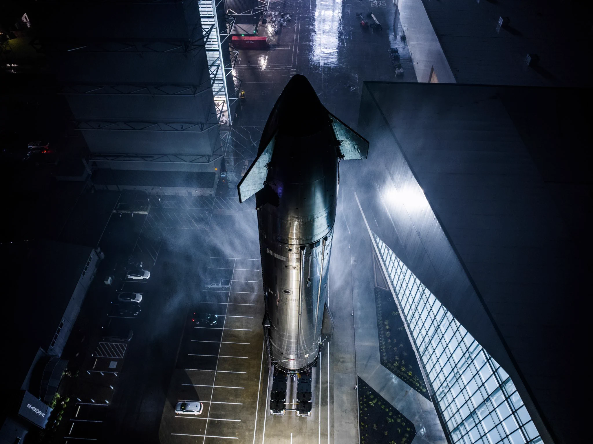Starship to launch tower this morning https://t.co/RnZVWpRZOm