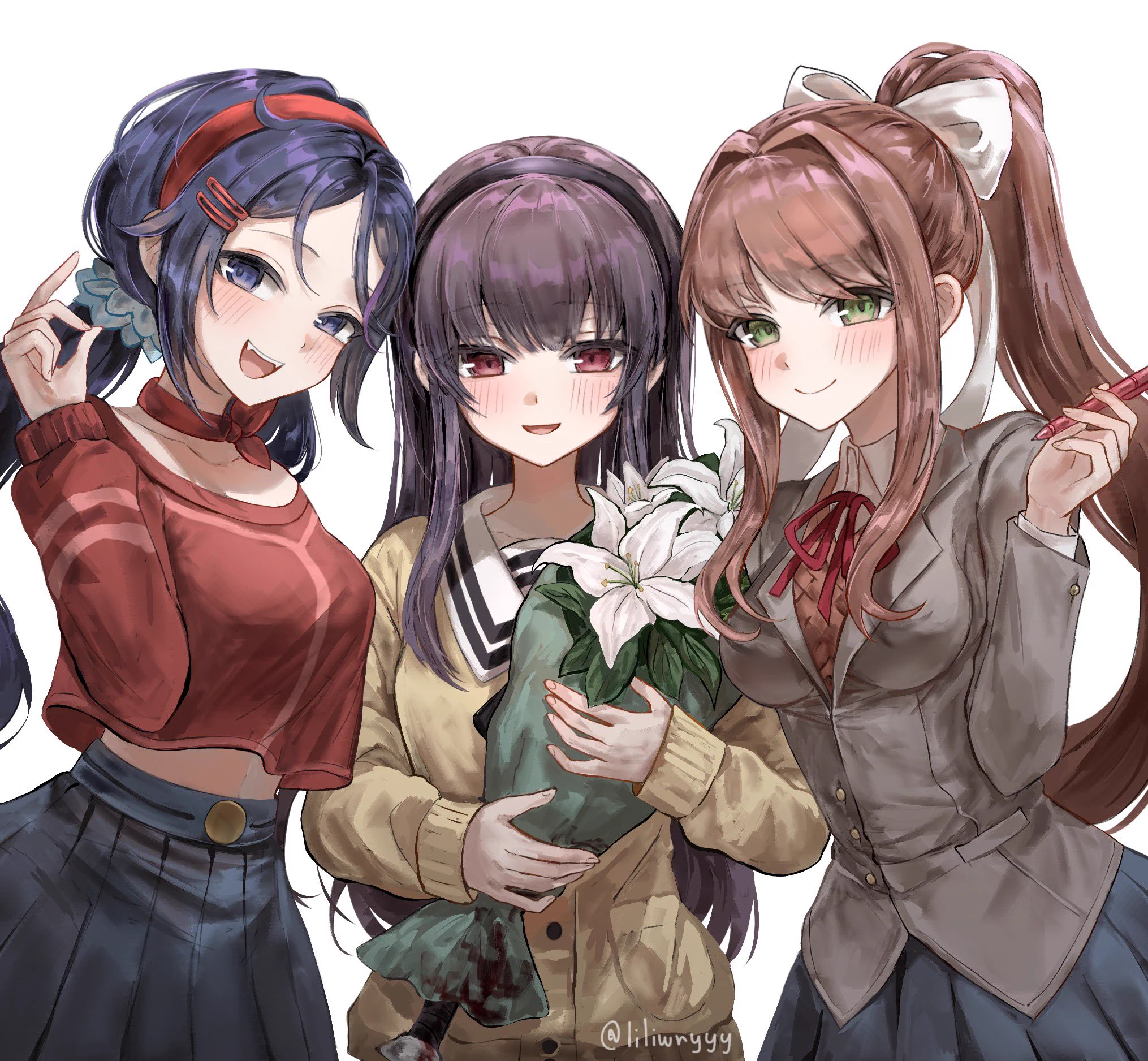 Girls#MiSide #君と彼女と彼女の恋 #ddlc https://t.co/nDhaIEmv2S