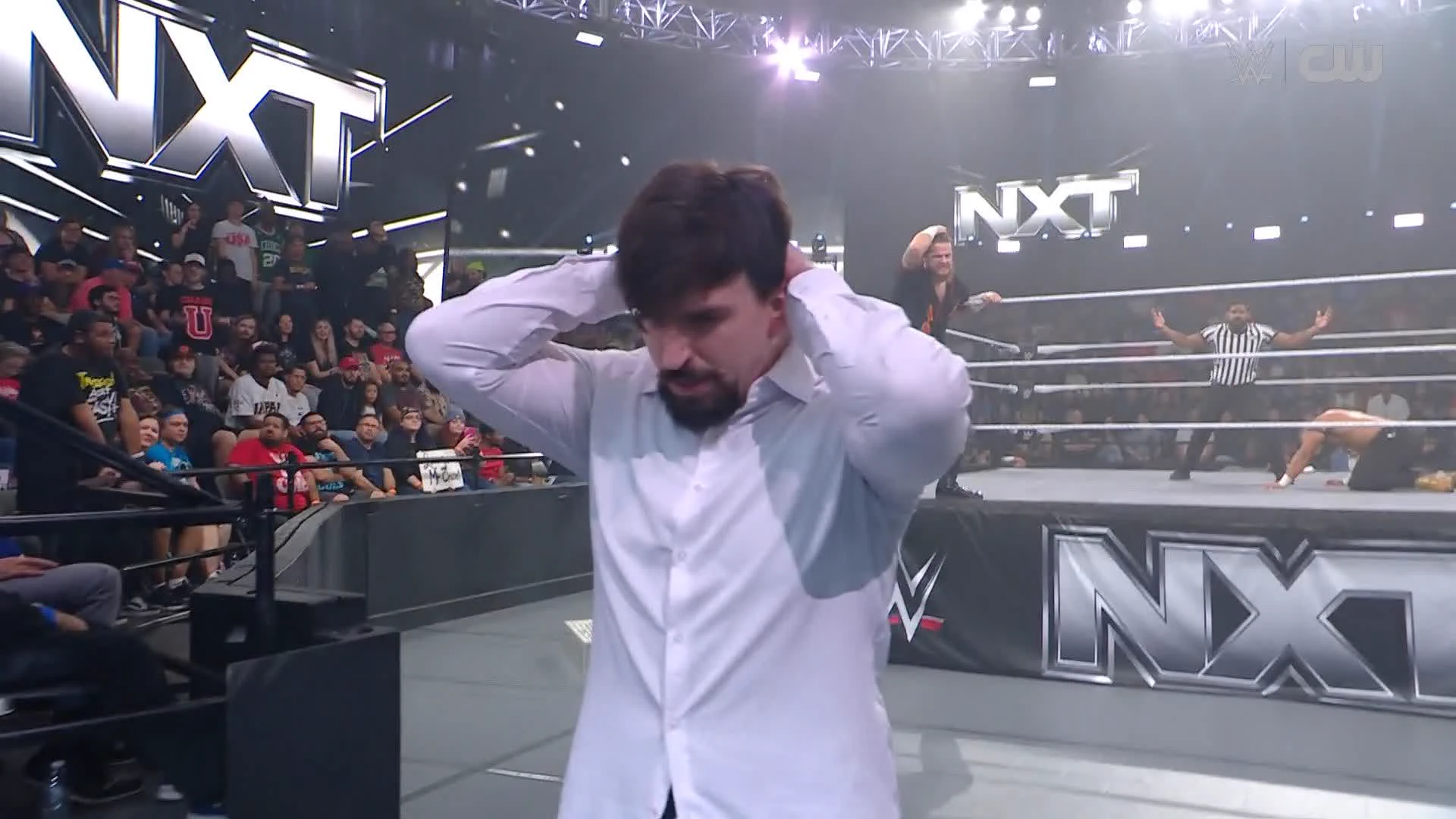 😔 😔 😔 It hurts to see @AndreChaseWWE like this... 💔#WWENXT https://t.co/5ewzz2gydY