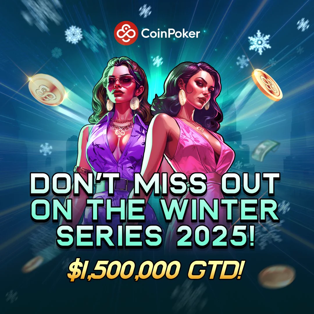 Don’t miss out on the Winter Series 2025! ❄️Why?🔥 Massive $1.5M GTD – Our largest Winter Series prize pool to date!♠️ 155 Events 🏆 $10,000 Leaderboard 🎯 4 Main Events – Featuring over $200,000 in GTD prizesDiverse game formats including PKOs, Deepstack, 6-Max, Turbo, PLO & Classic MTTs. 🎲 Sign up here 🃏 https://t.co/MOqoWdJC71