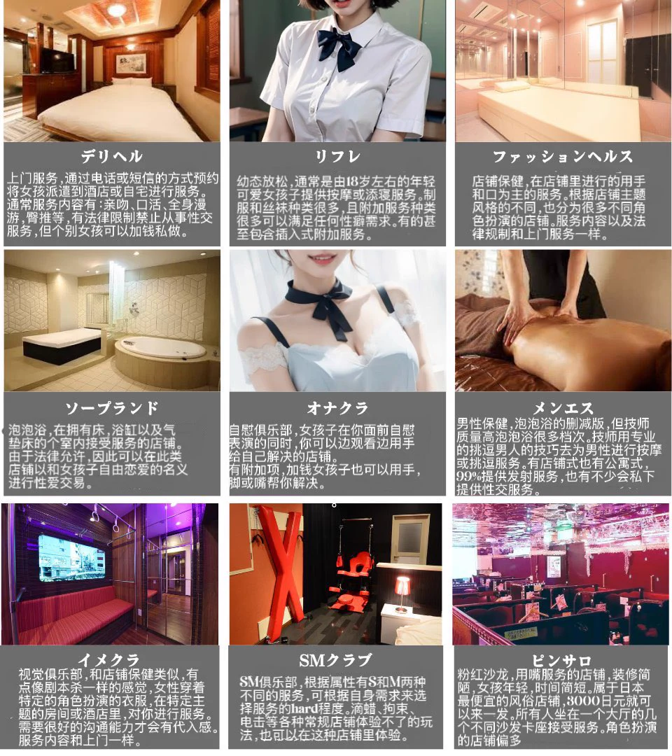 日本不同的风俗种类，想了解详细的在圈子和风俗百科里有写。 https://t.co/zKWD8Rb9eT